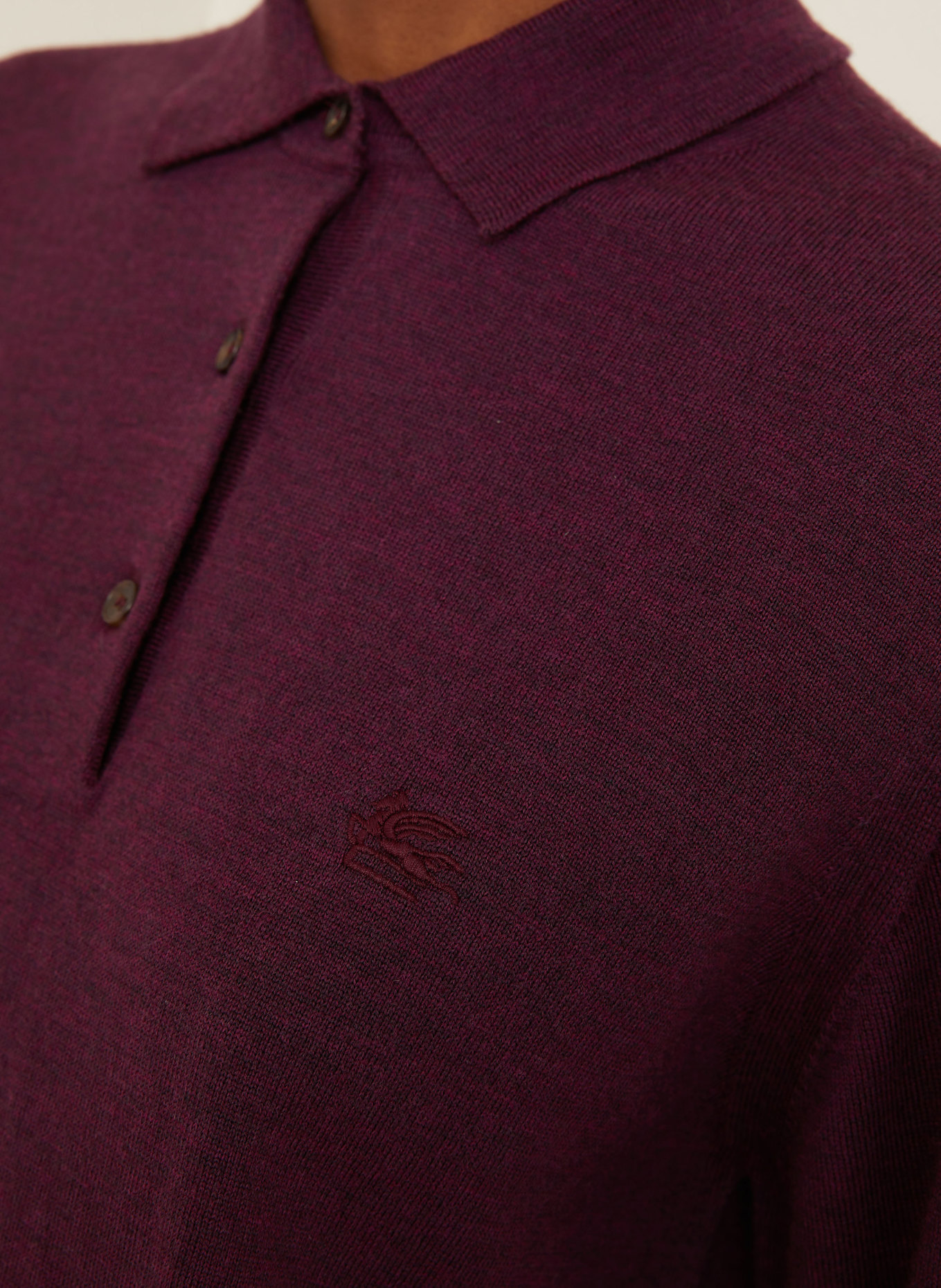 ETRO Koszulka polo z dzianiny: CIEMNOCZERWONY