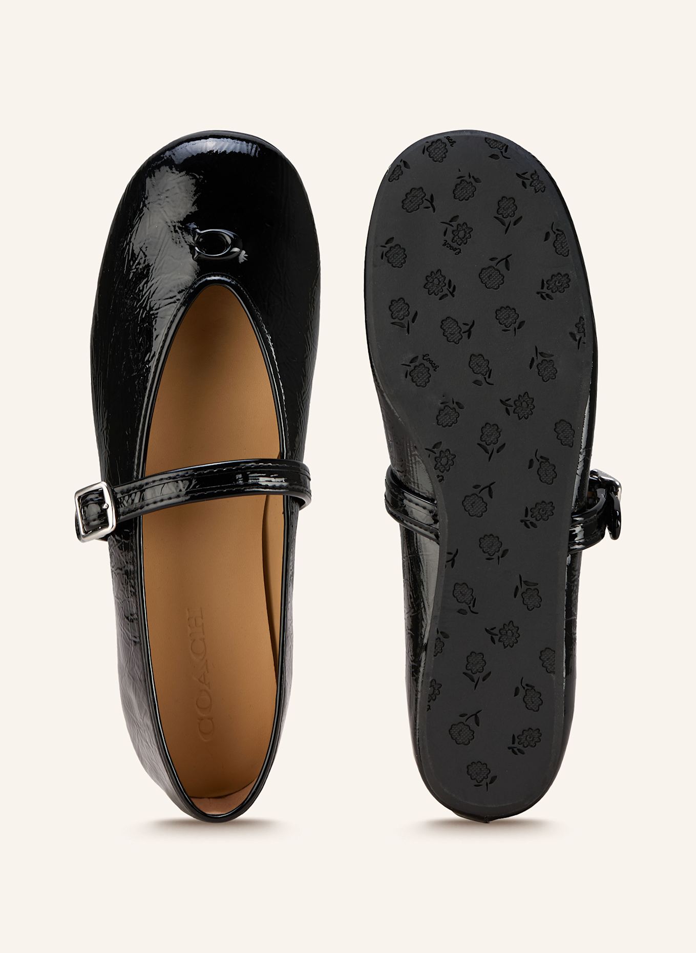 COACH Mary-Jane-Ballerinas: SCHWARZ