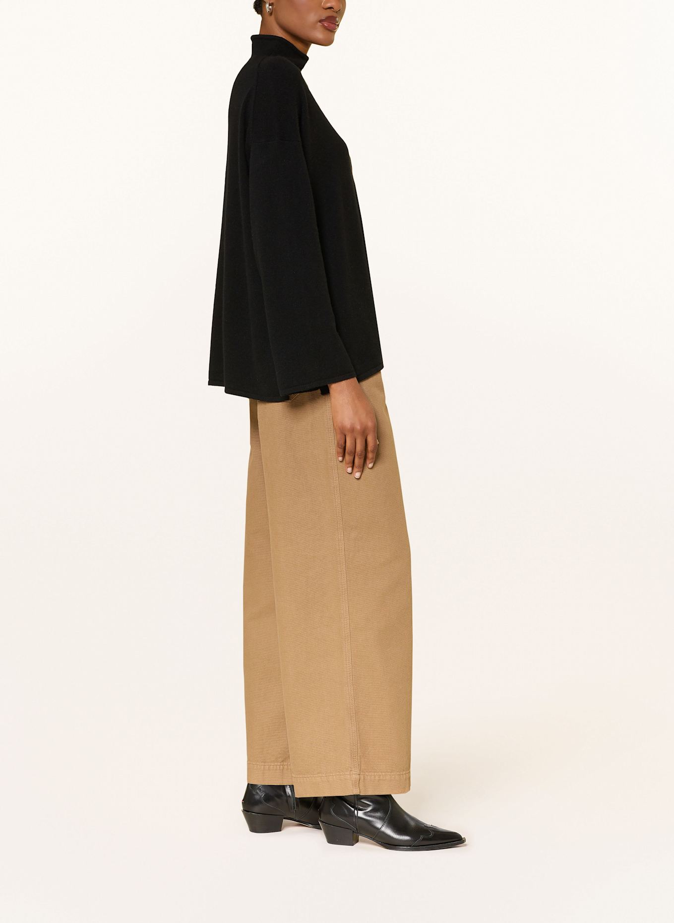 MRS & HUGS Wide Leg Jeans: CAMEL