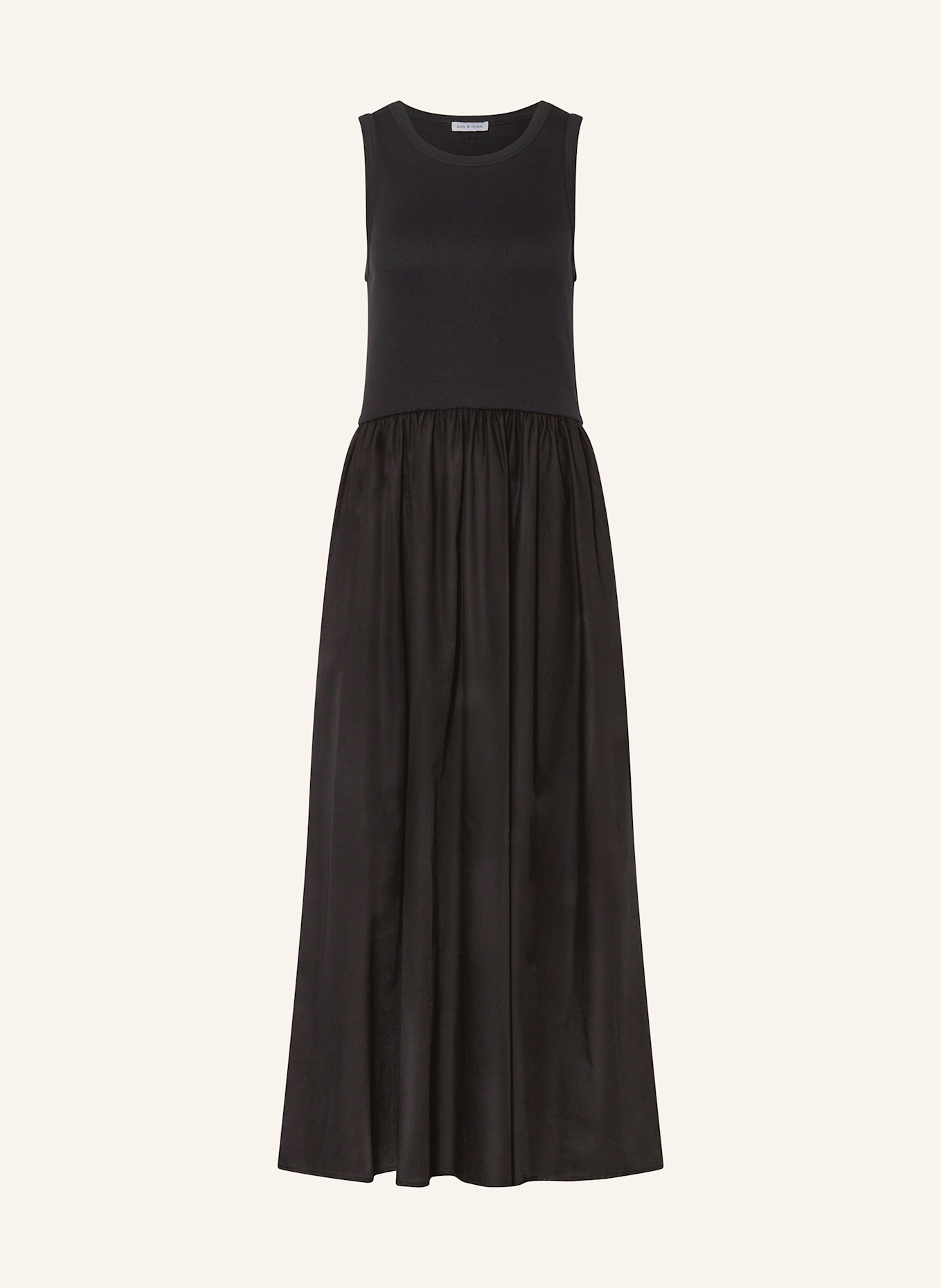 MRS & HUGS dress Azul in mixed materials: BLACK