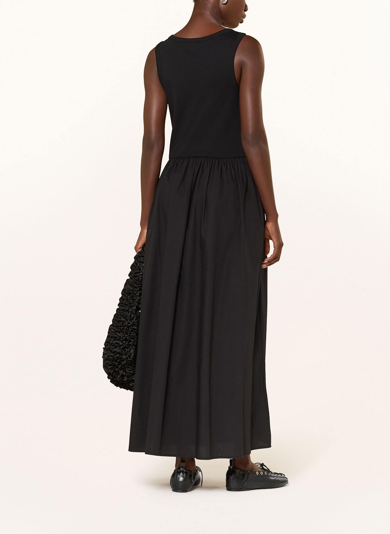 MRS & HUGS dress Azul in mixed materials: BLACK