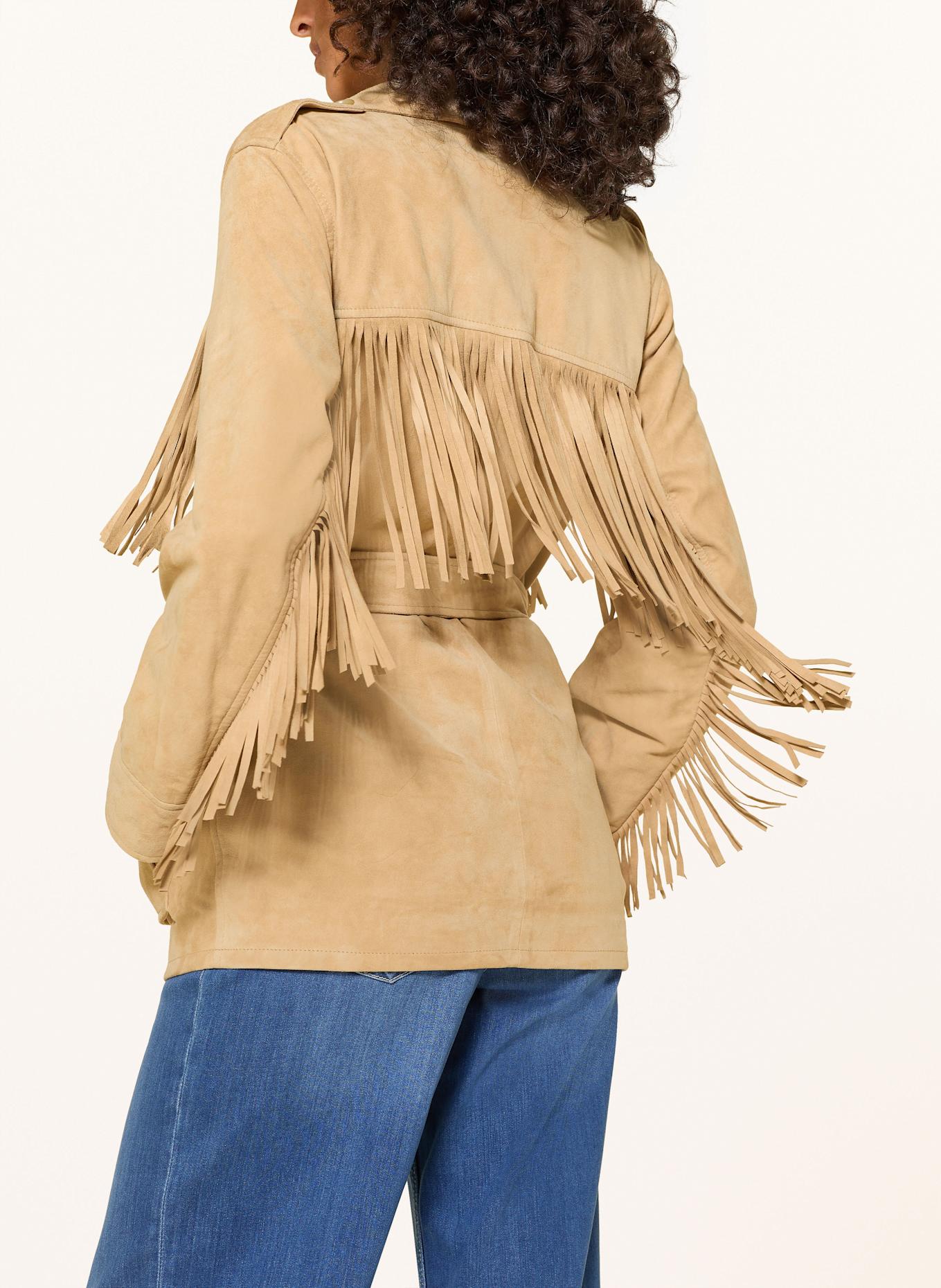 LAUREN RALPH LAUREN Lederjacke: BEIGE