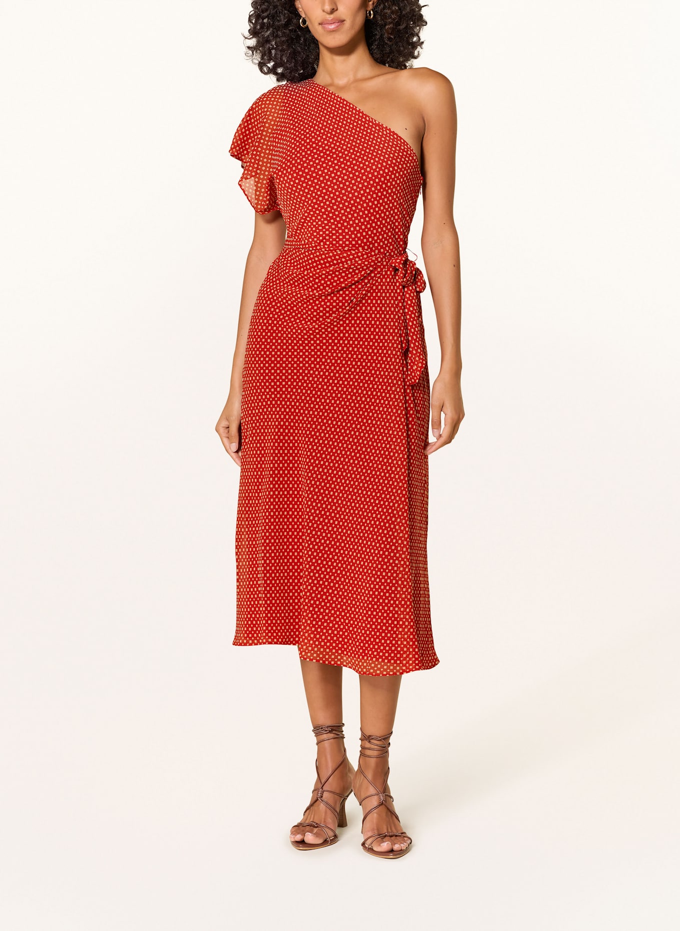 LAUREN RALPH LAUREN One-Shoulder šaty: Na popis, střih a materiál