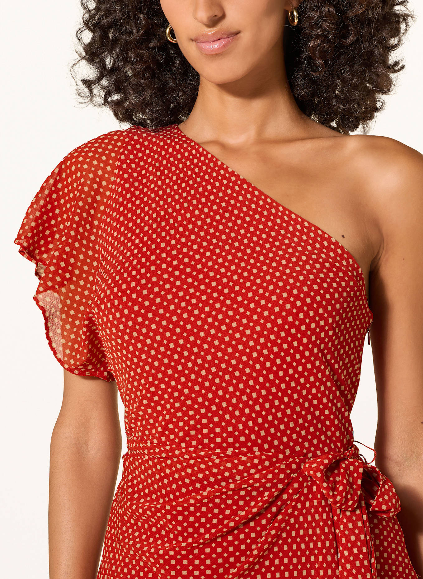 LAUREN RALPH LAUREN One-Shoulder šaty: Na popis, střih a materiál