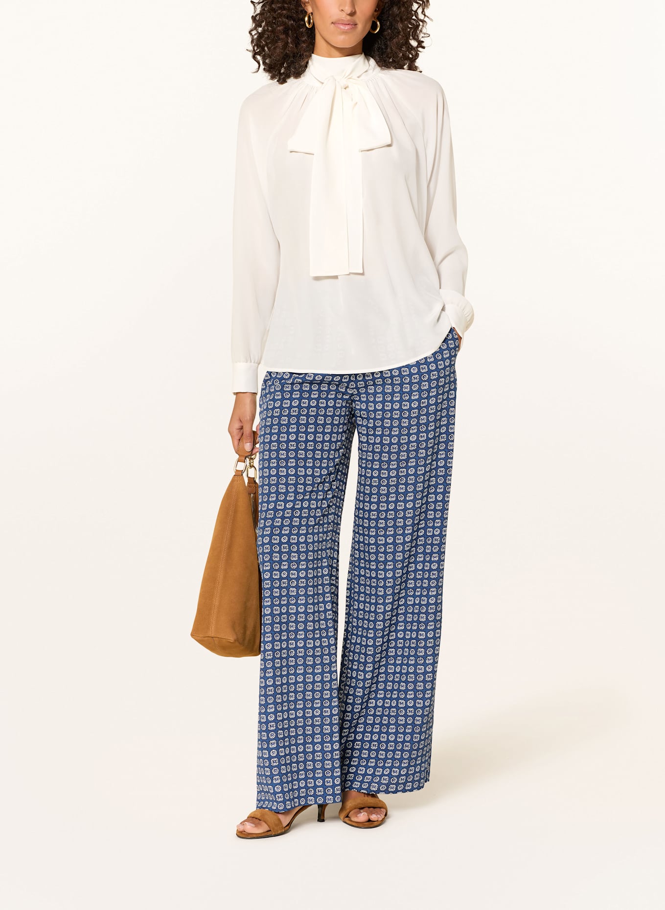 LAUREN RALPH LAUREN Hose: BLAU / WEISS / DUNKELBLAU