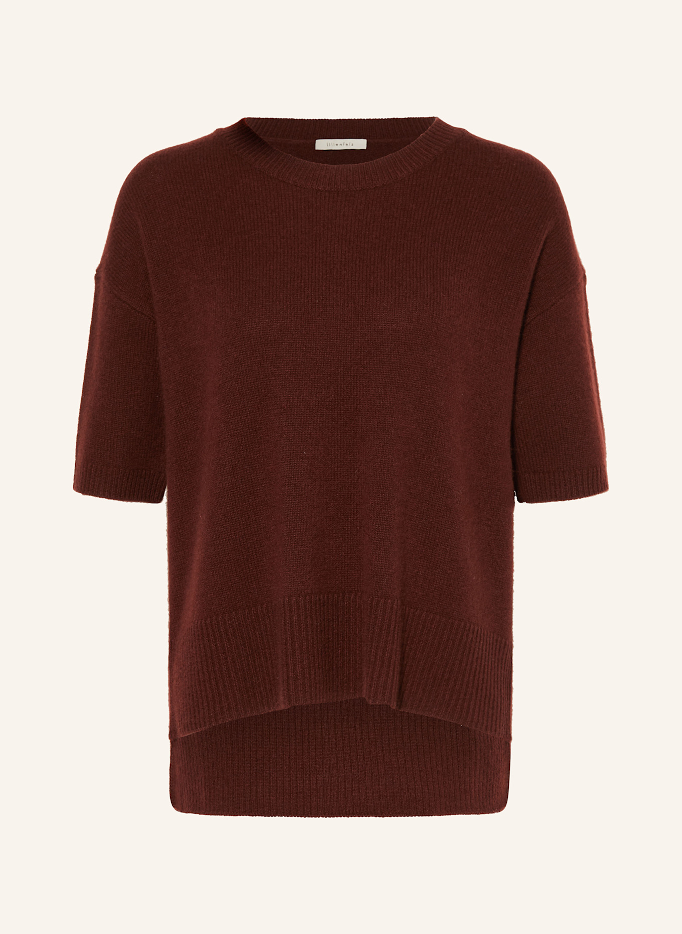 lilienfels Strickshirt aus Cashmere: DUNKELROT