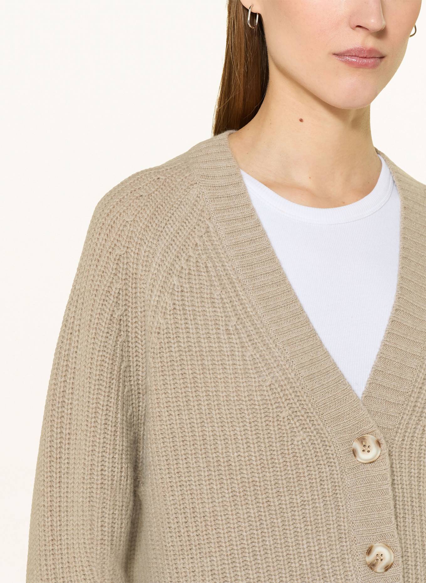 lilienfels Strickjacke mit Cashmere: TAUPE