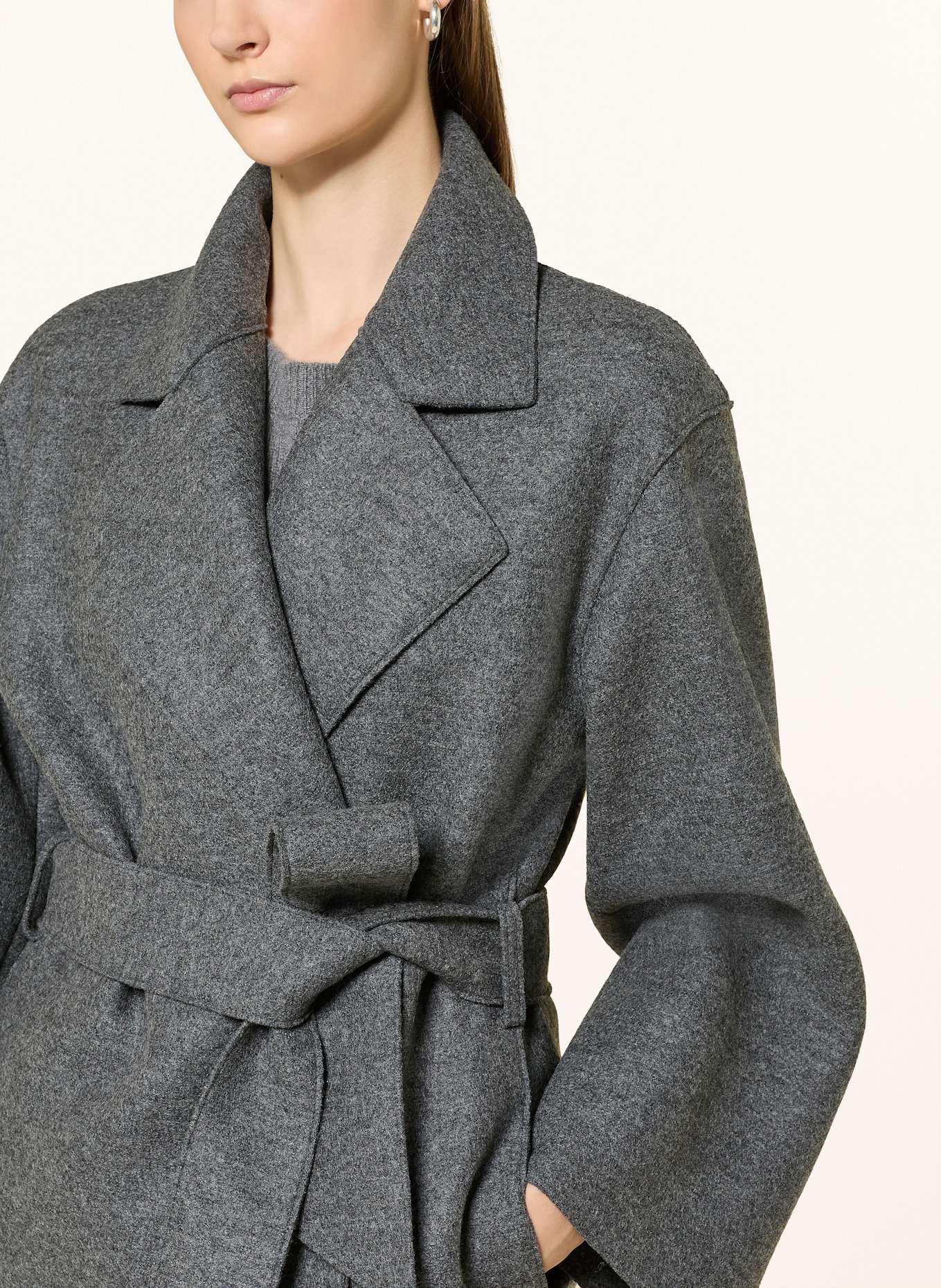 HARRIS WHARF LONDON Wollmantel: GRAU