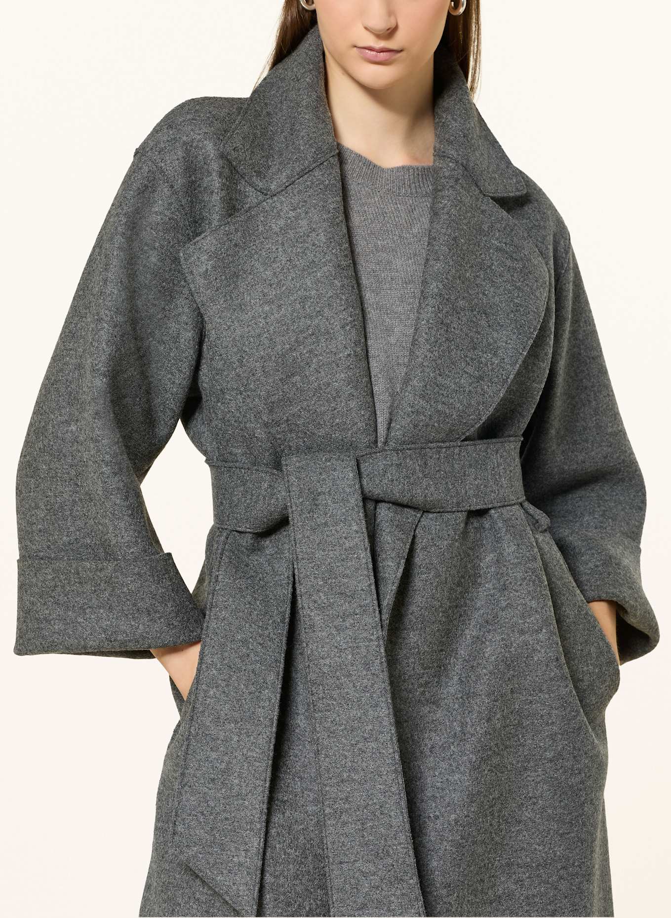 HARRIS WHARF LONDON Wollmantel: GRAU