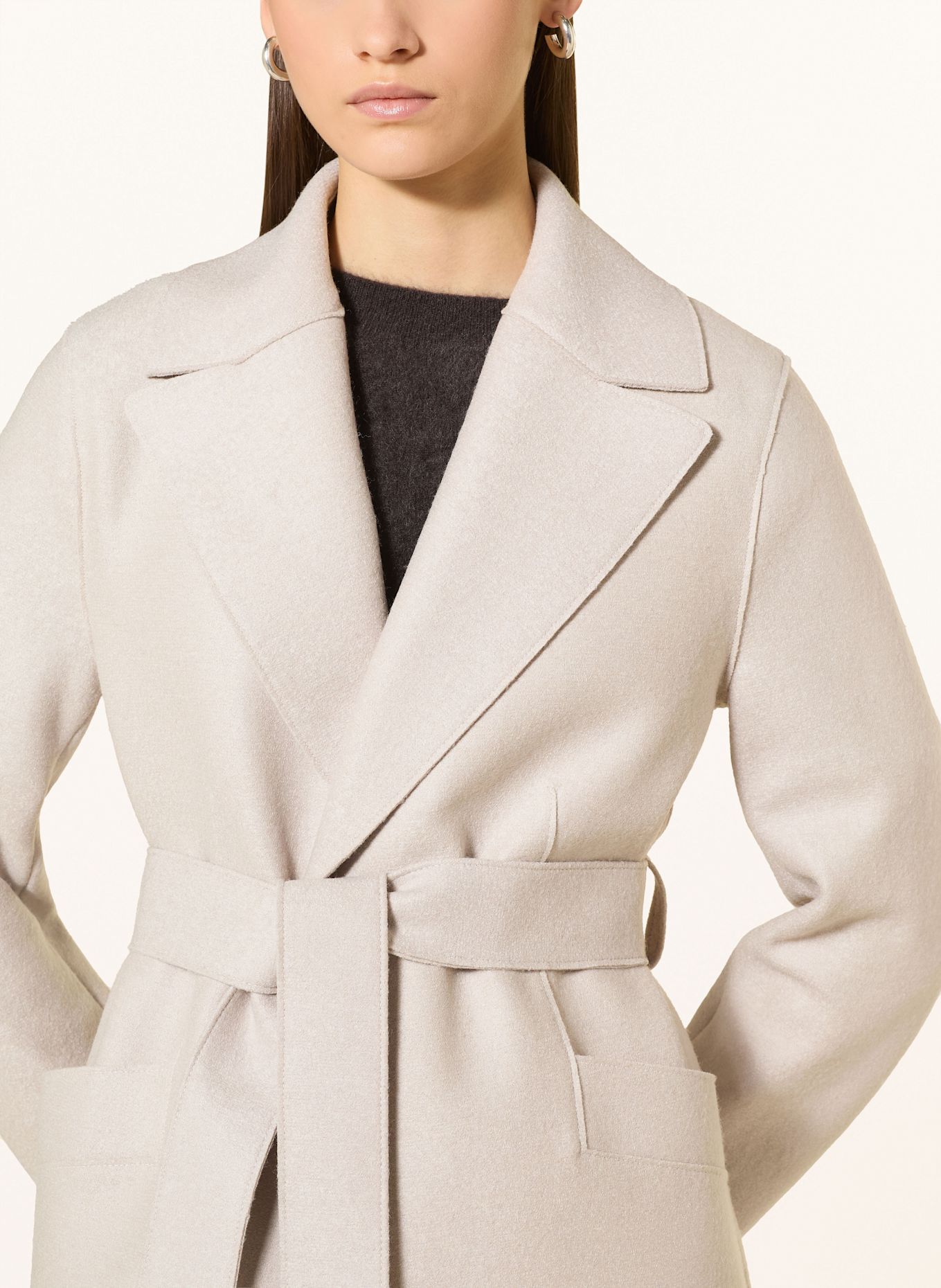 HARRIS WHARF LONDON Wollmantel: CREME