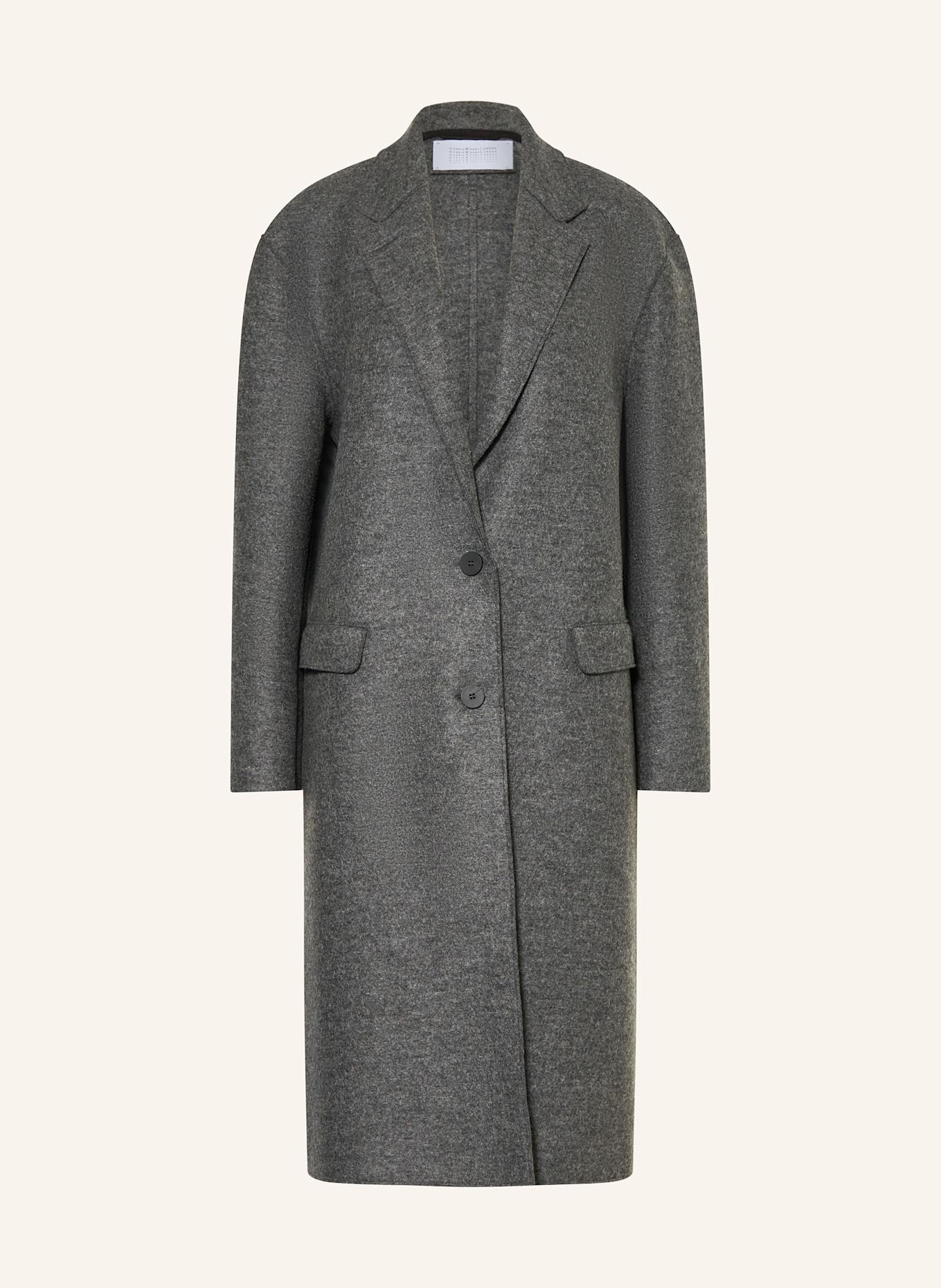 HARRIS WHARF LONDON Vlněný kabát: ŠEDÁ