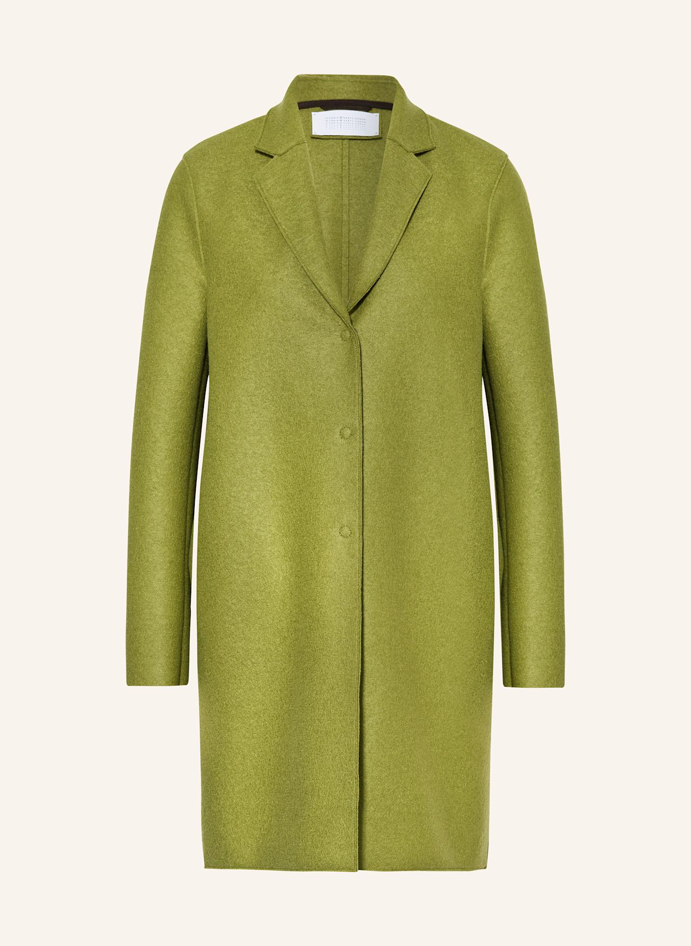 HARRIS WHARF LONDON Wollmantel: HELLGRÜN