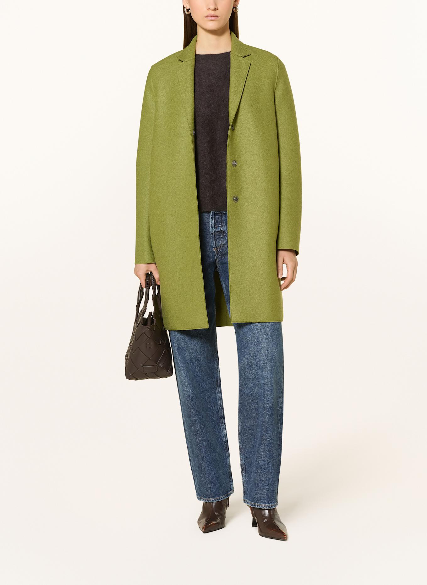 HARRIS WHARF LONDON Wollmantel: HELLGRÜN