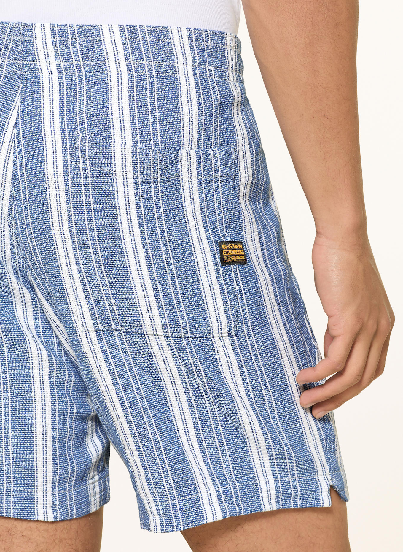 G-Star Shorts Regular Fit: DUNKELBLAU/ WEISS