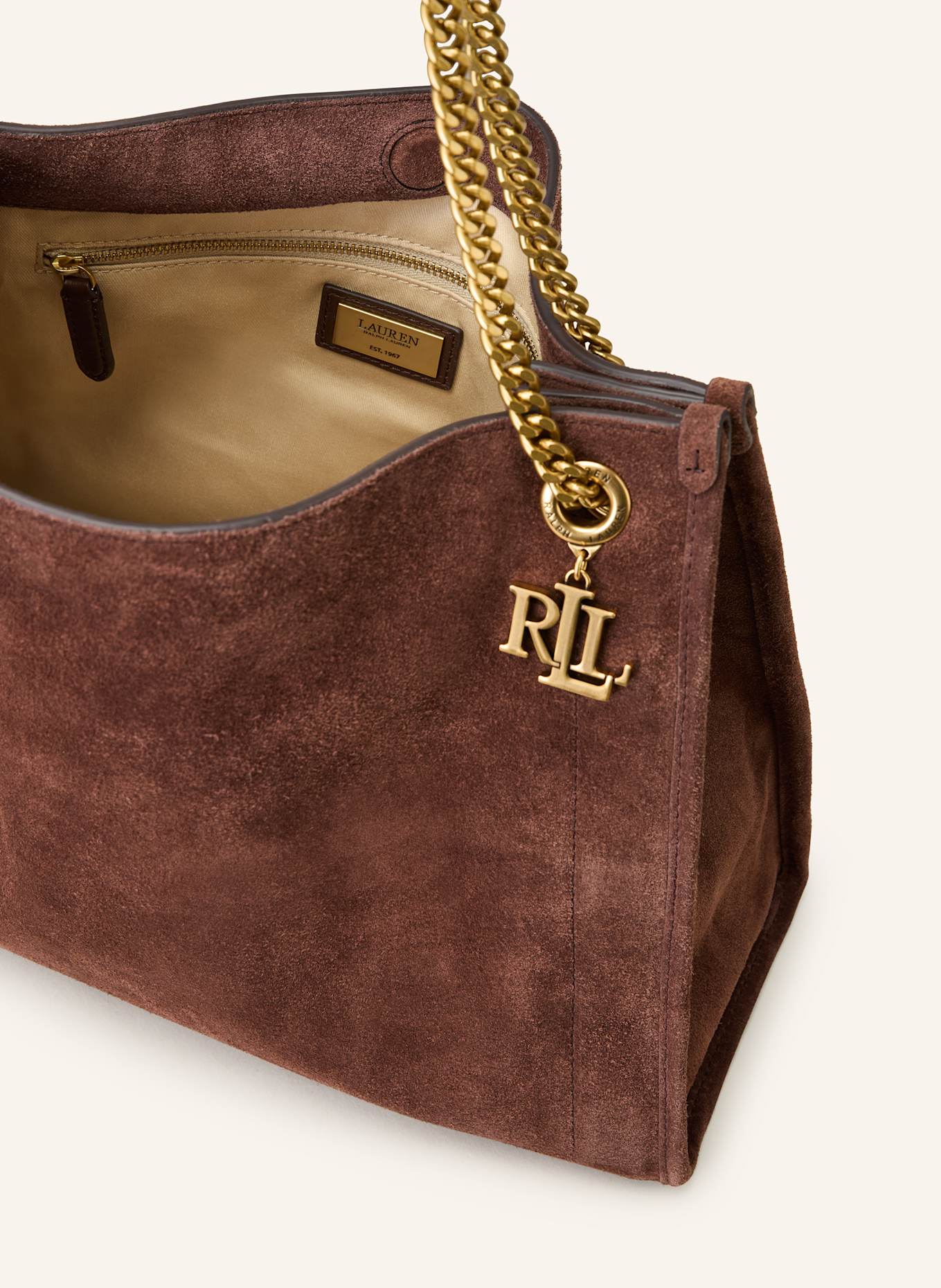 LAUREN RALPH LAUREN Shopper BRADLEY LARGE: DUNKELBRAUN