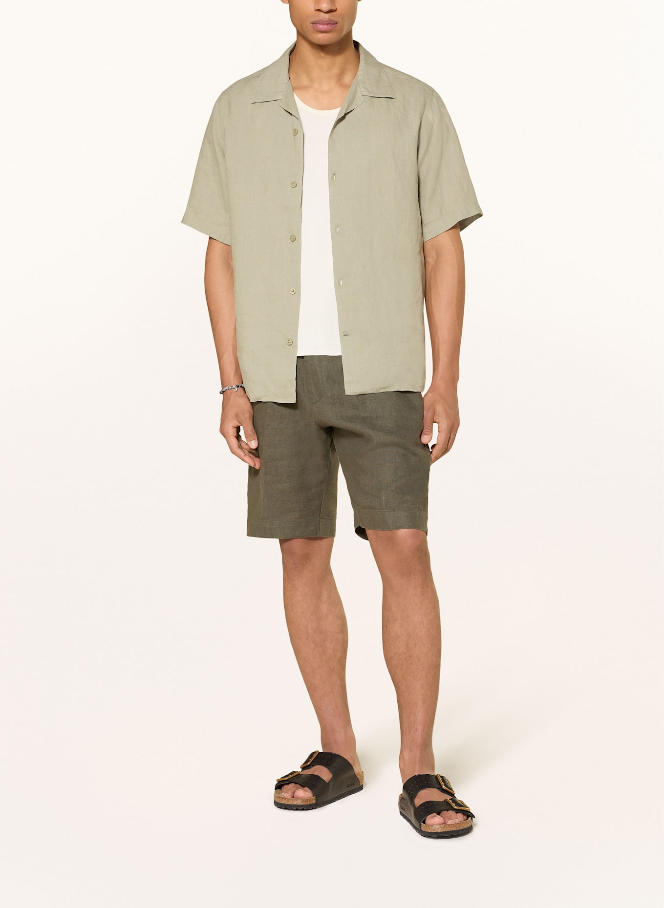 NN.07 Leinenshorts BILLIE Regular Fit: OLIV