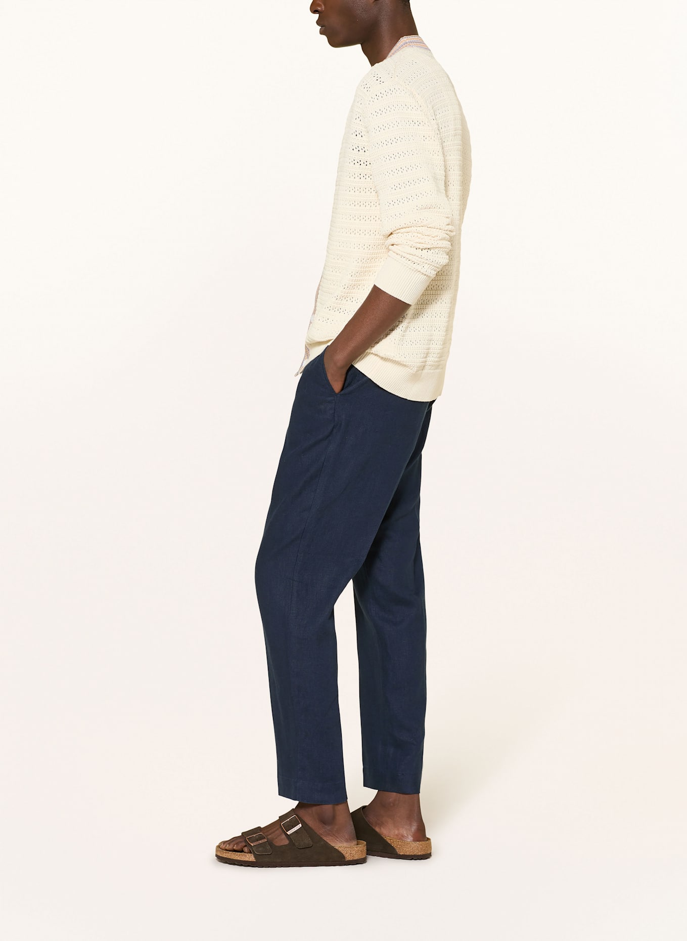 NN.07 Leinenhose BILLIE Regular Fit: DUNKELBLAU