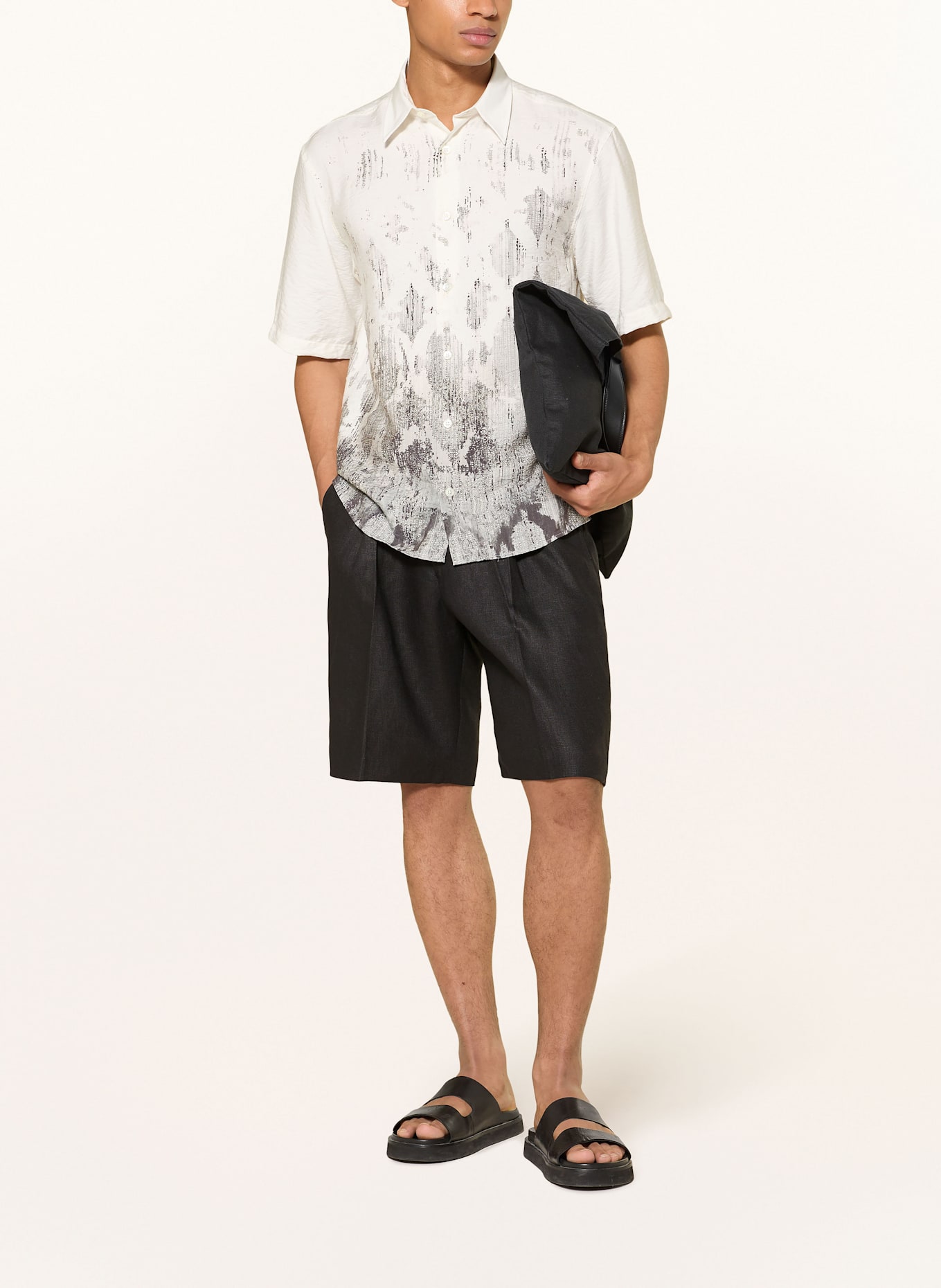 NN.07 Leinenshorts KAY Regular Fit: SCHWARZ