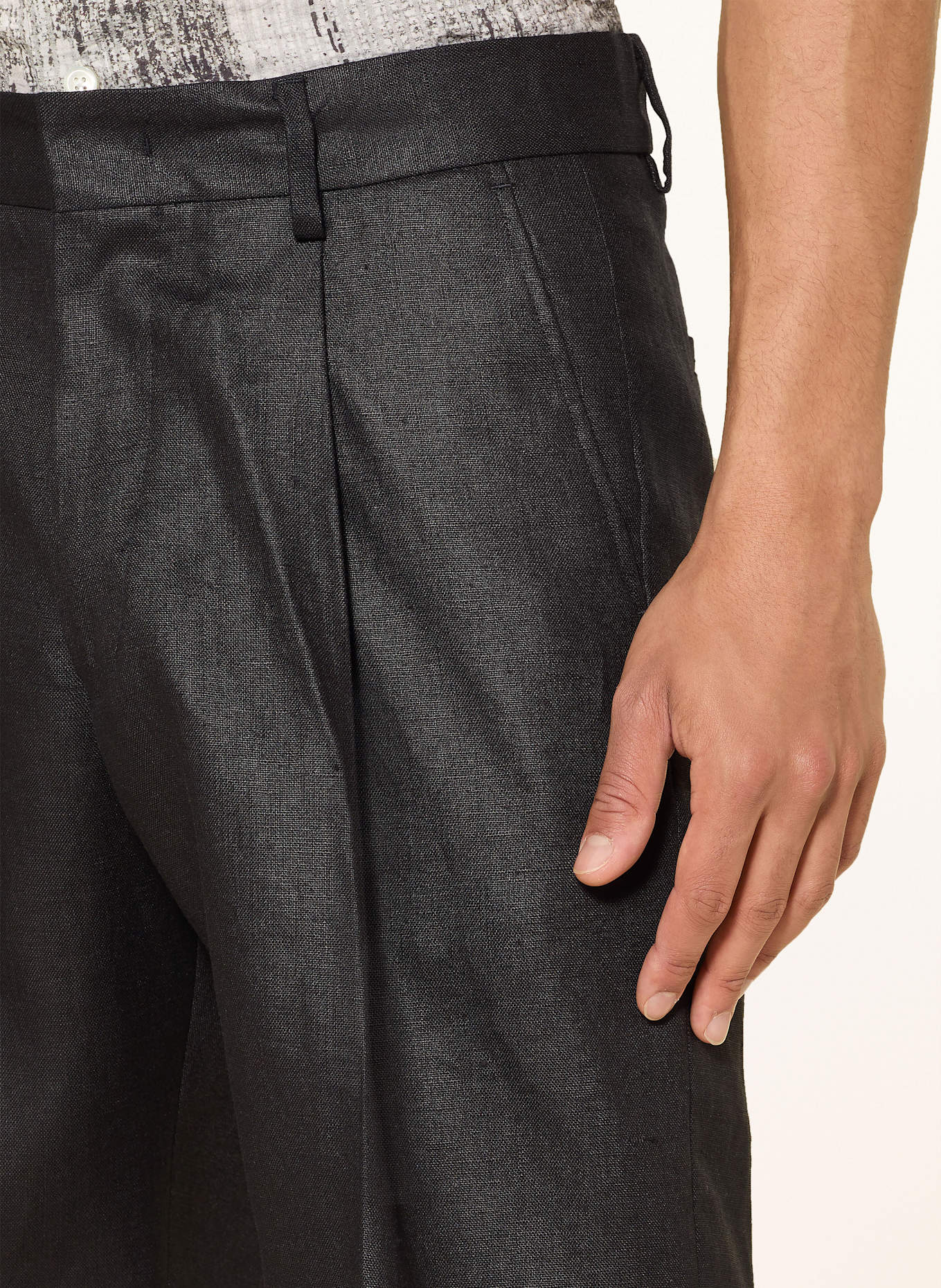 NN.07 Leinenshorts KAY Regular Fit: SCHWARZ