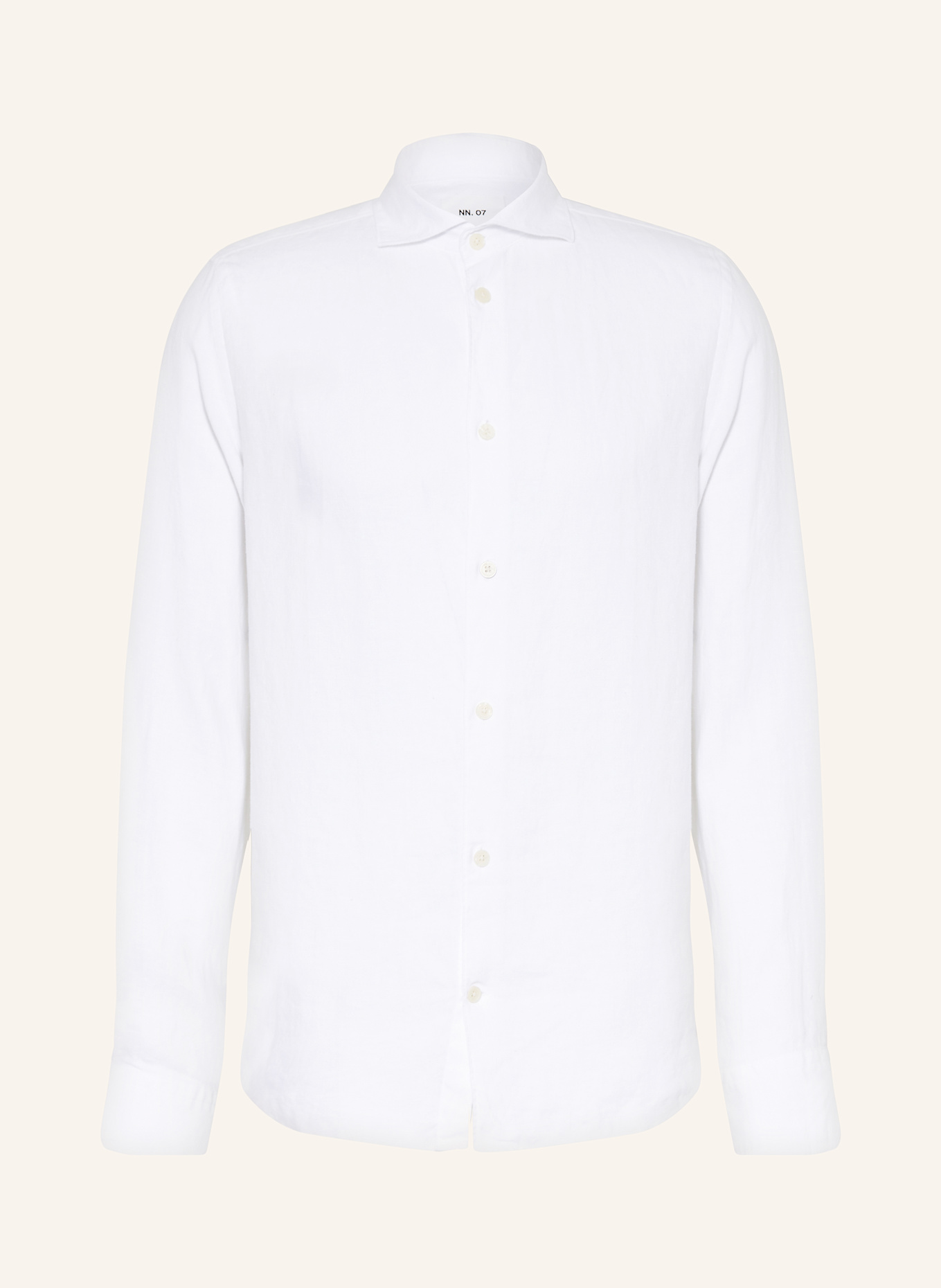 NN.07 Lněná košile ANDREW Regular Fit: BÍLÁ