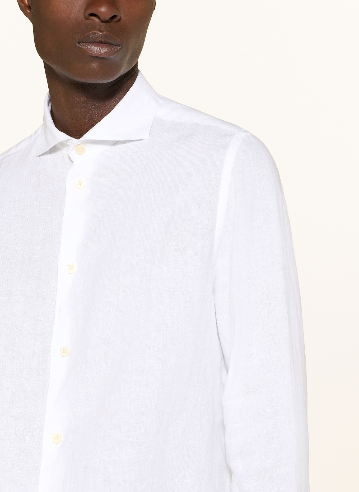 NN.07 Lněná košile ANDREW Regular Fit: BÍLÁ