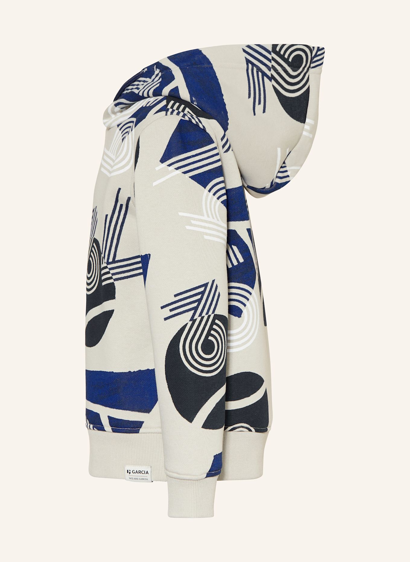 GARCIA Hoodie: HELLGRAU / BLAU / DUNKELBLAU