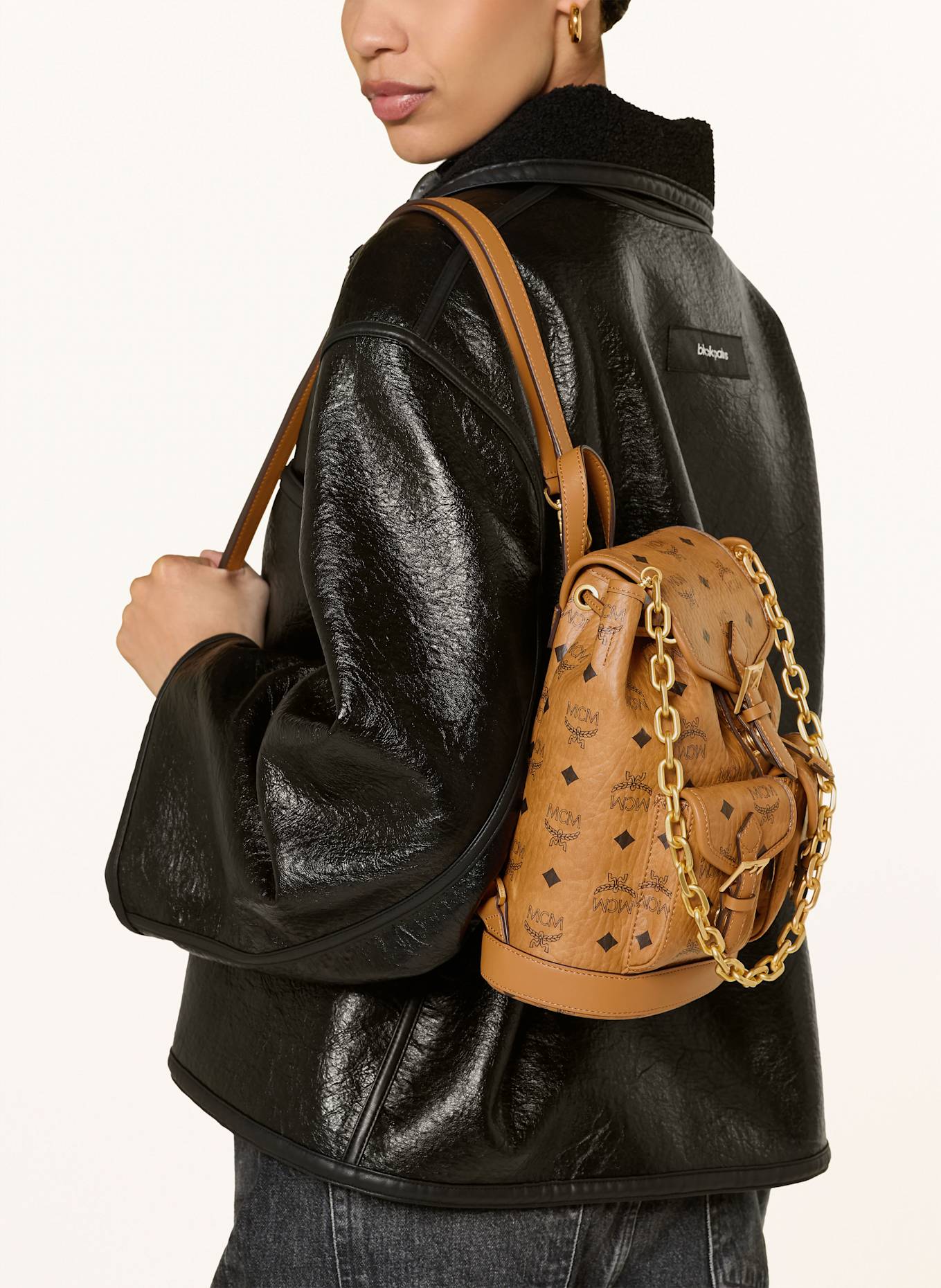 MCM Rucksack AREN MINI: COGNAC