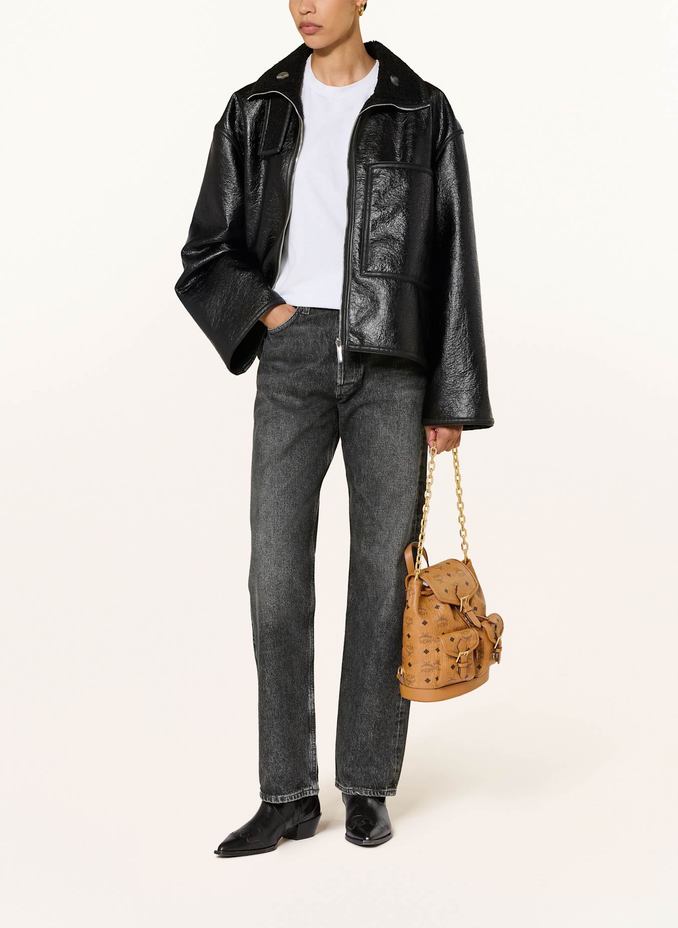 MCM Rucksack AREN MINI: COGNAC