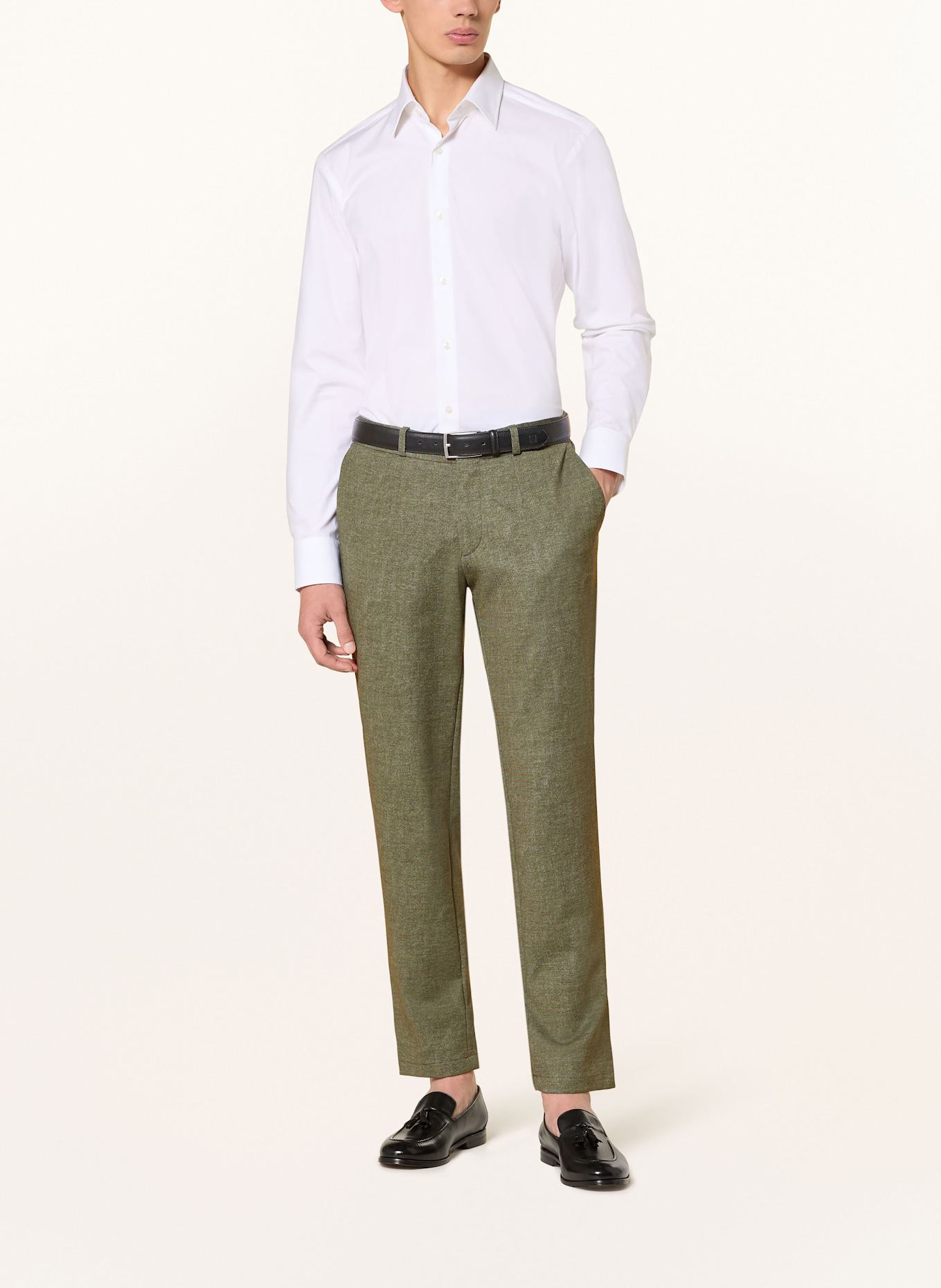 PAUL Anzughose Slim Fit aus Jersey: OLIV