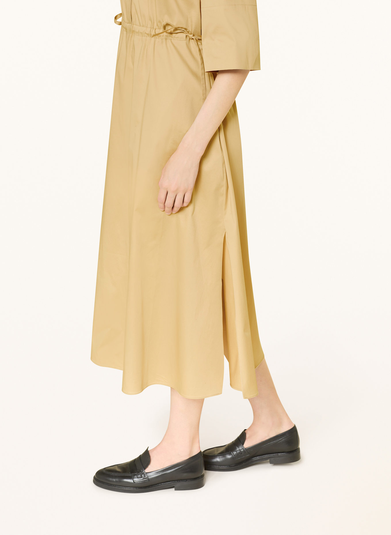 HERZEN'S ANGELEGENHEIT Hemdblusenkleid mit 3/4-Arm: HELLBRAUN