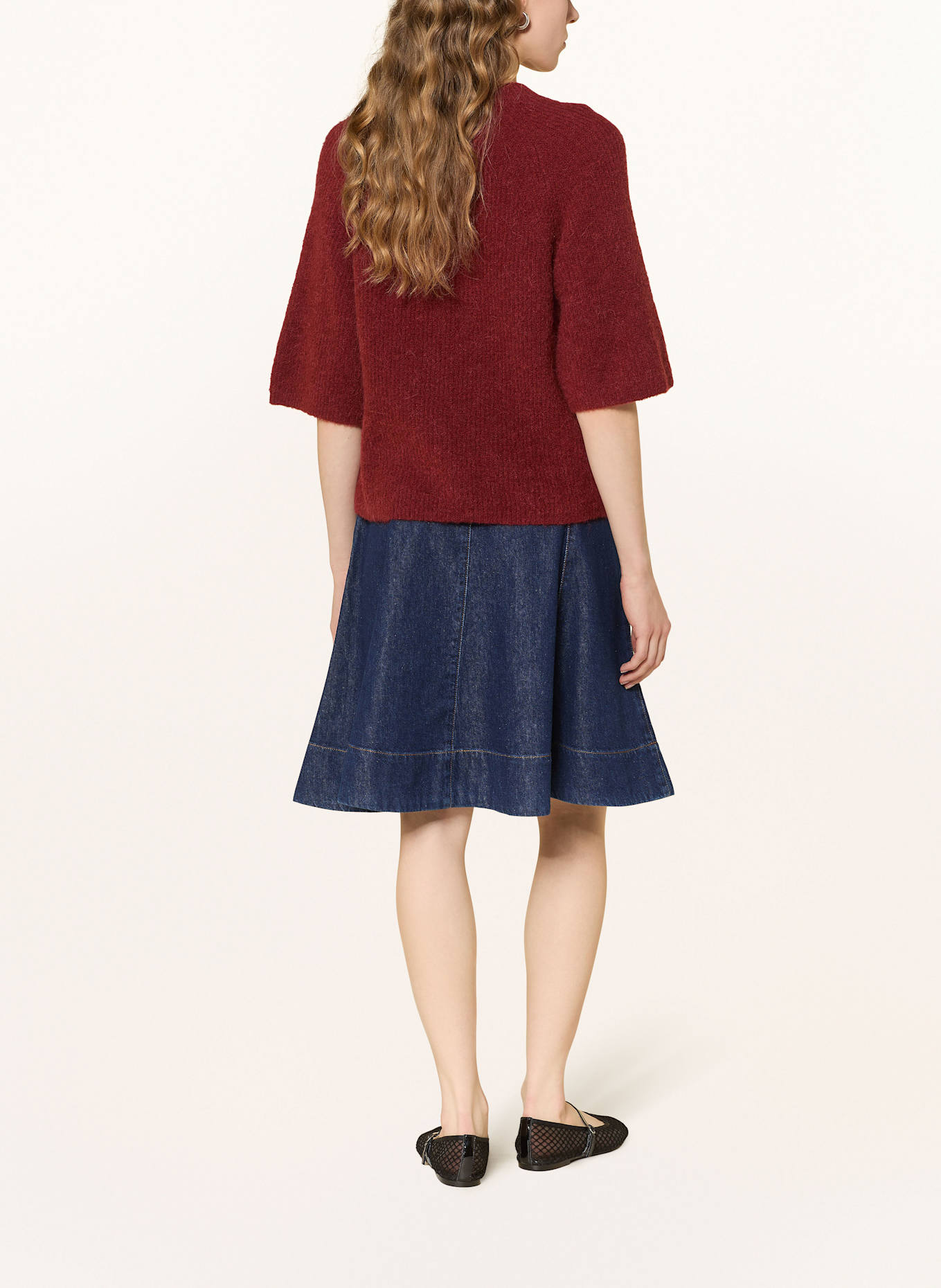 MSCH COPENHAGEN Strickshirt MSCHMILANIA: DUNKELROT