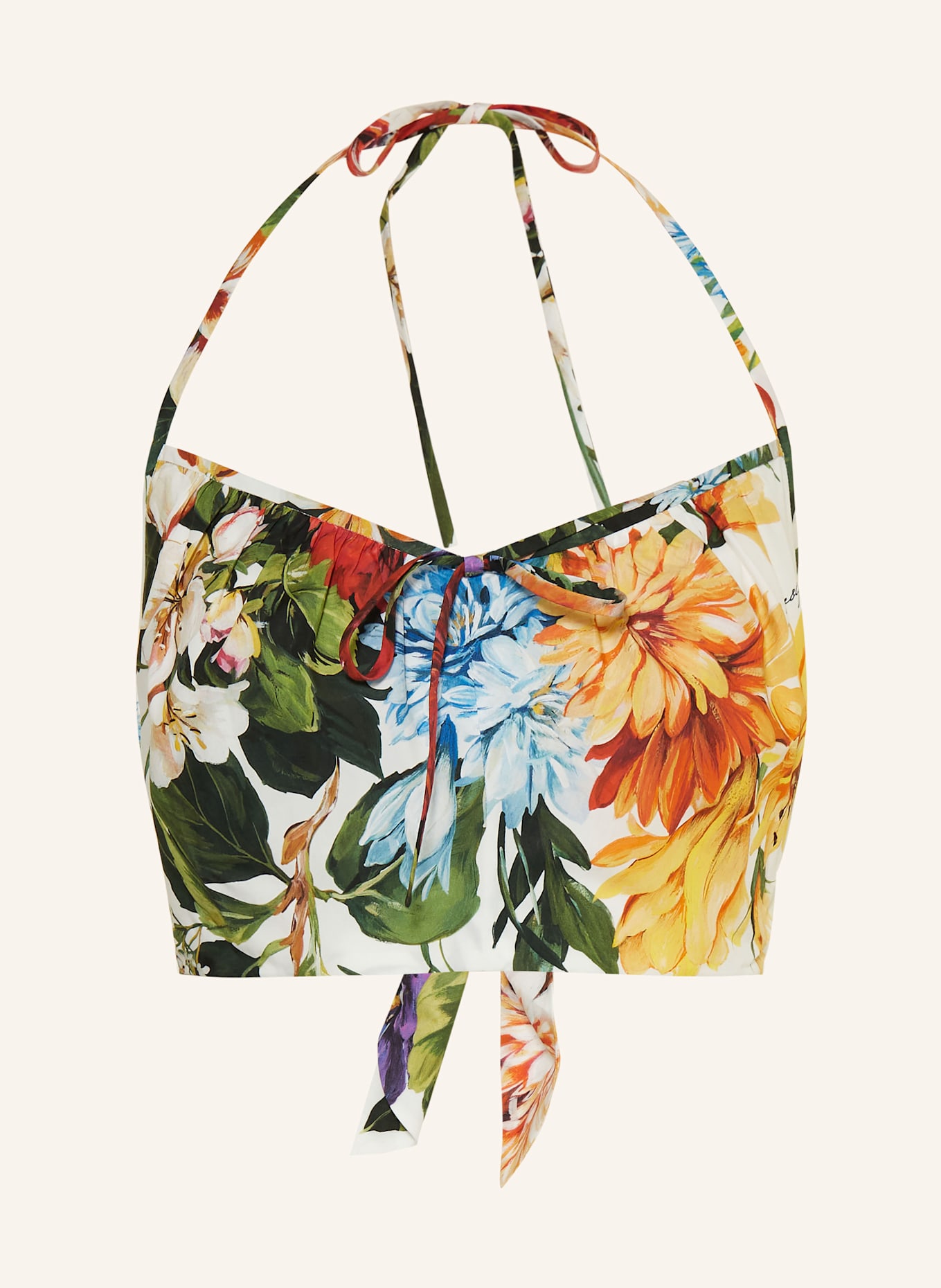 DOLCE & GABBANA Cropped top: BÍLÁ/ ZELENÁ/ ORANŽOVÁ