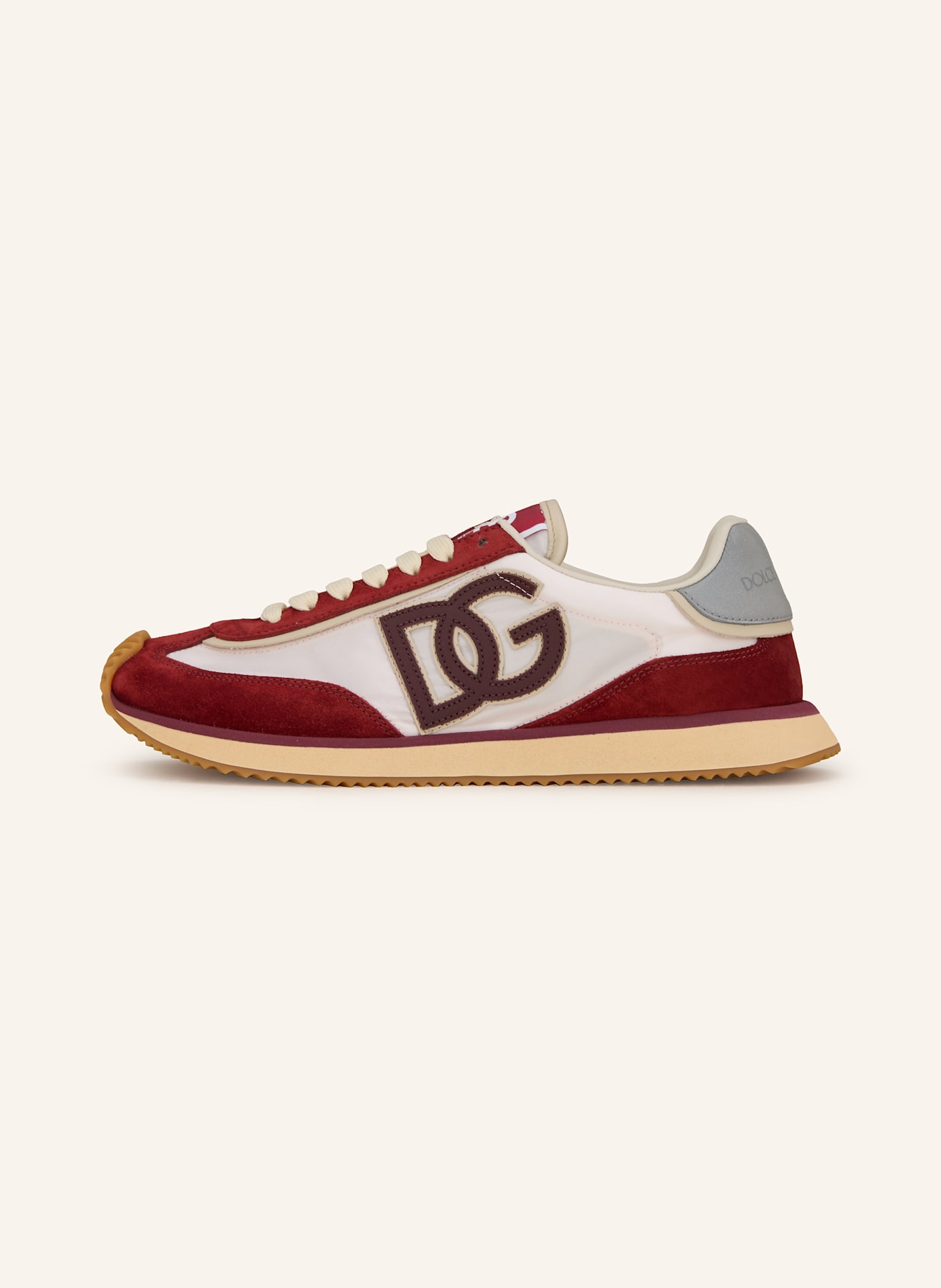 DOLCE & GABBANA Sneaker DG CUSHION: DUNKELROT/ WEISS