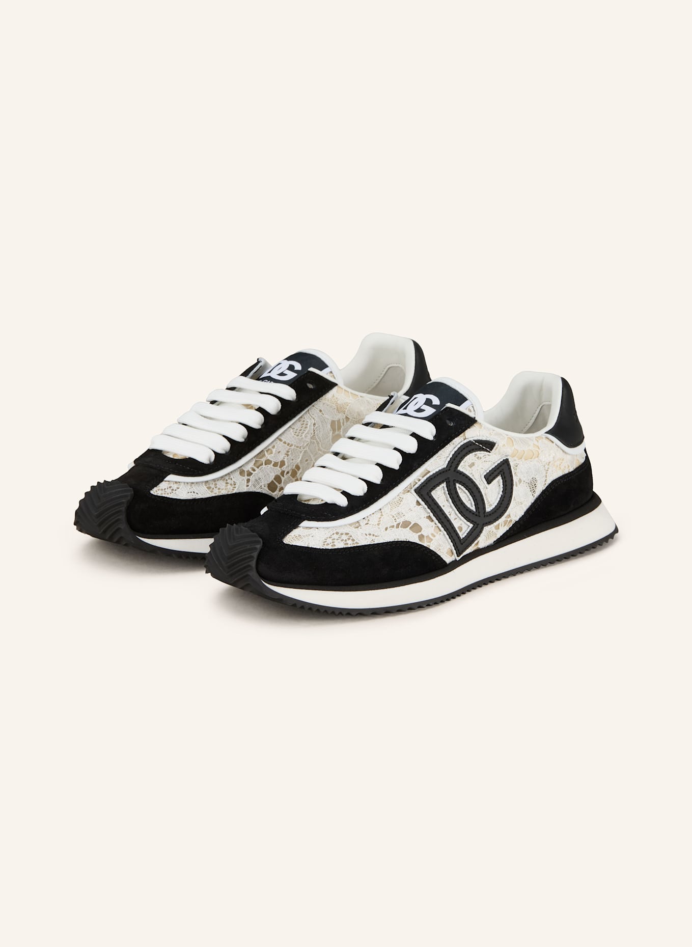 DOLCE & GABBANA Sneakersy: BÍLÁ/ ČERNÁ