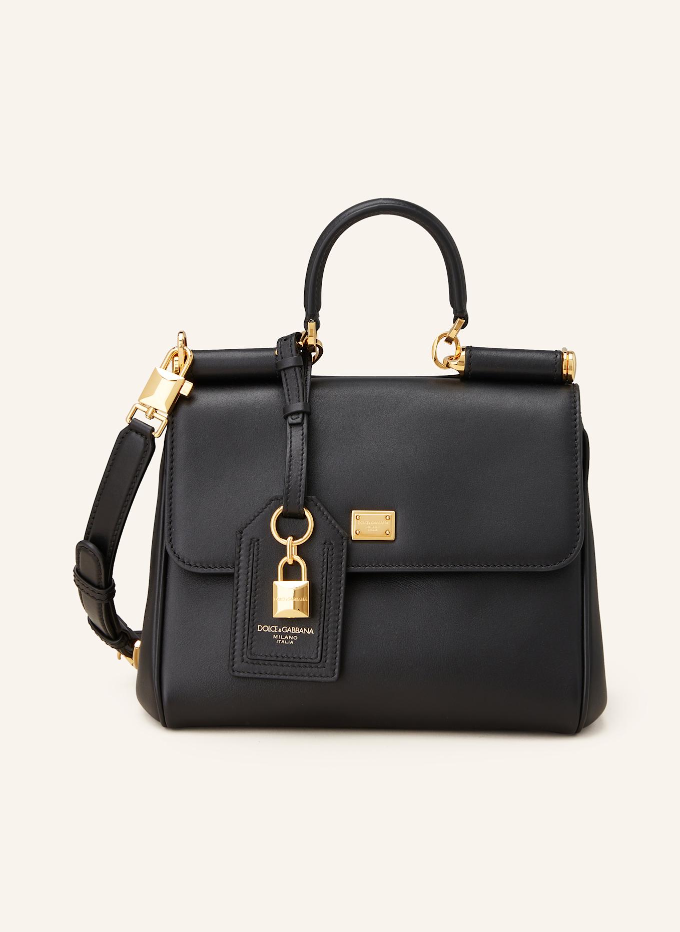 DOLCE & GABBANA Handtasche MY SICILY PLONGÉ: SCHWARZ