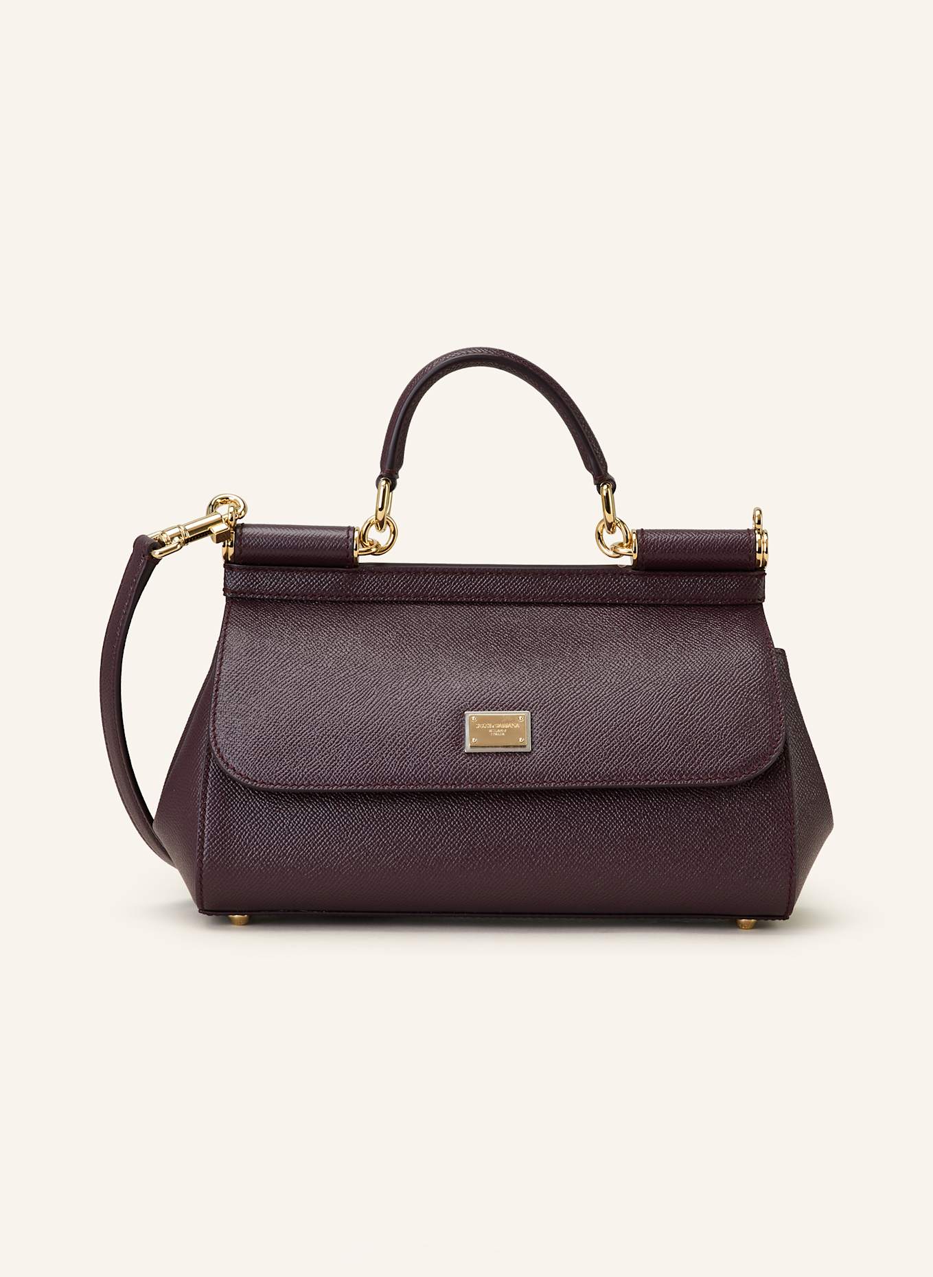 DOLCE & GABBANA Handtasche SICILY MEDIUM: DUNKELROT