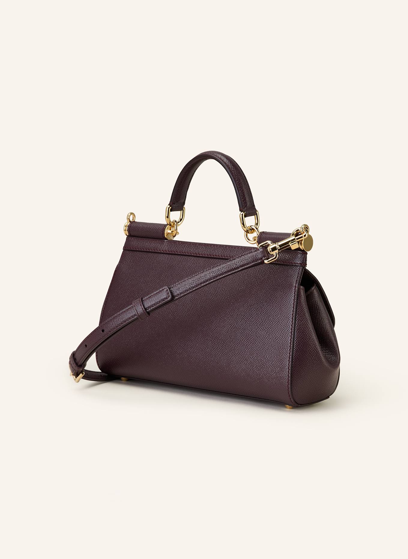 DOLCE & GABBANA Handtasche SICILY MEDIUM: DUNKELROT