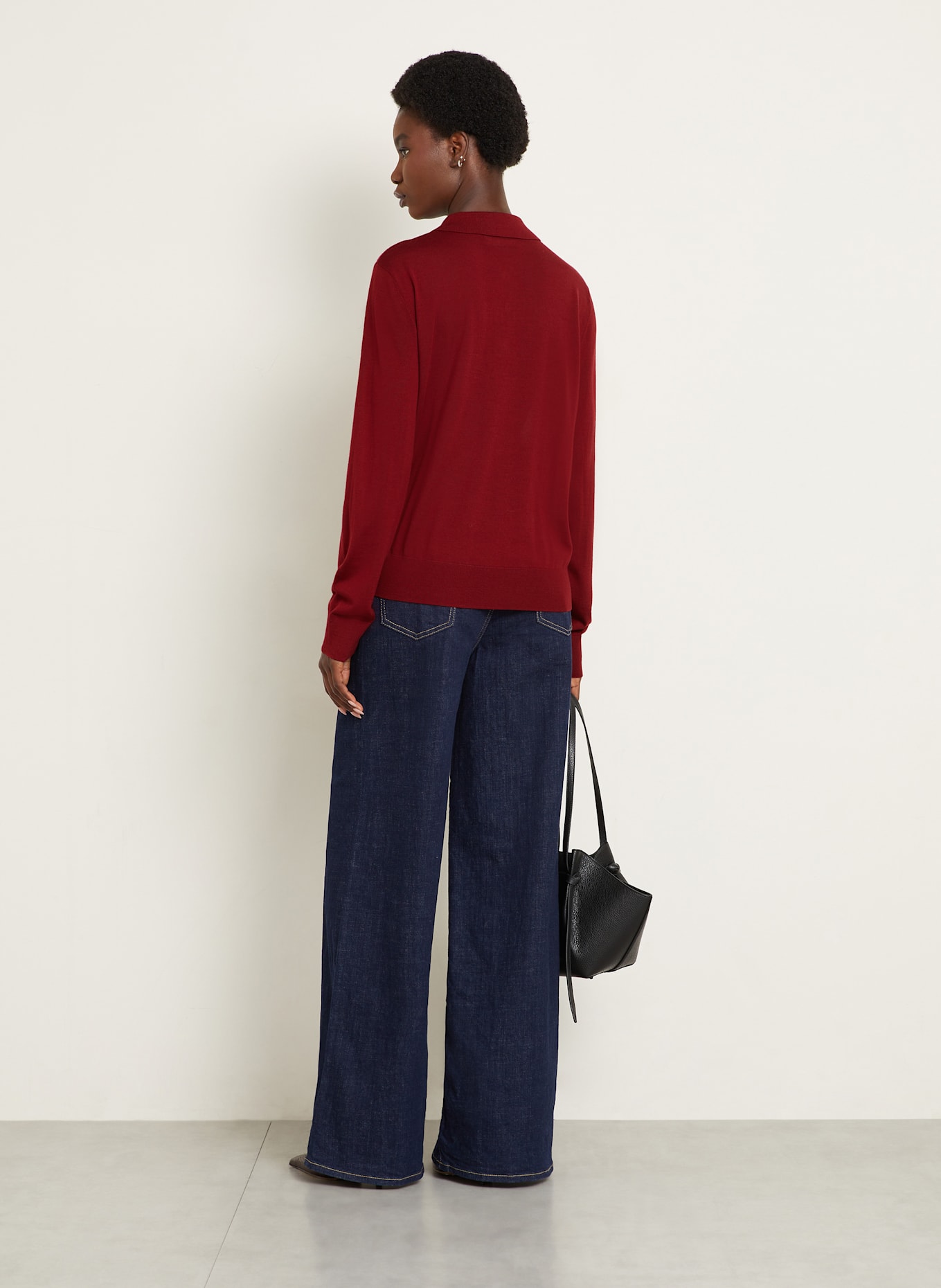 DSQUARED2 Strick-Poloshirt: DUNKELROT