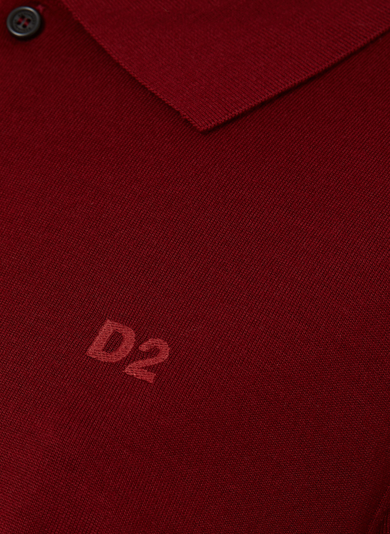 DSQUARED2 Strick-Poloshirt: DUNKELROT