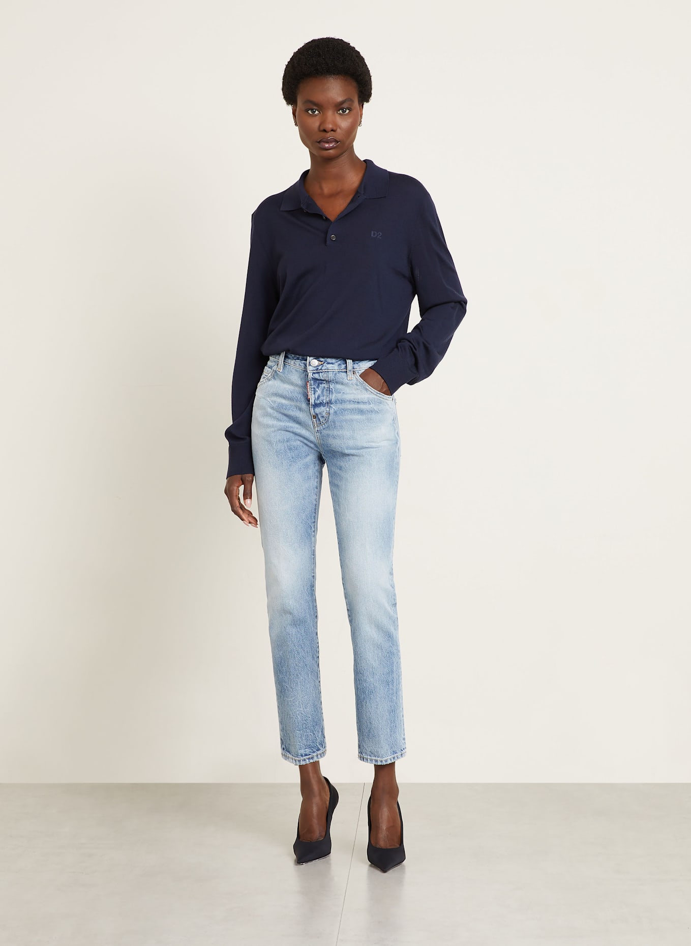 DSQUARED2 Skinny Jeans COOL GIRL: 470 NAVY BLUE