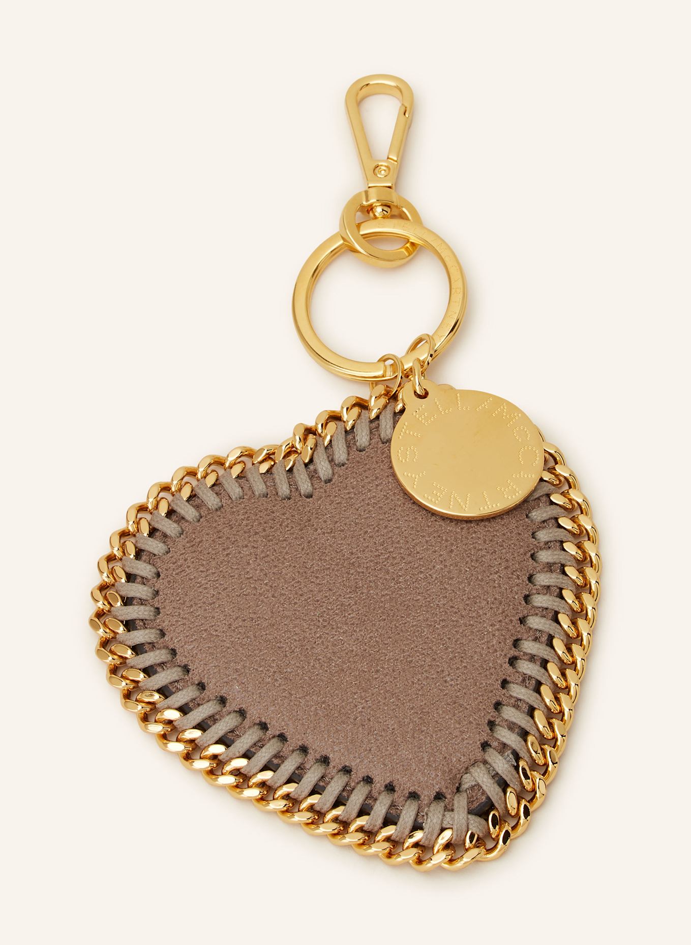 STELLA McCARTNEY Anhänger FALABELLA HEART in Lederoptik: HELLBRAUN/ GOLD