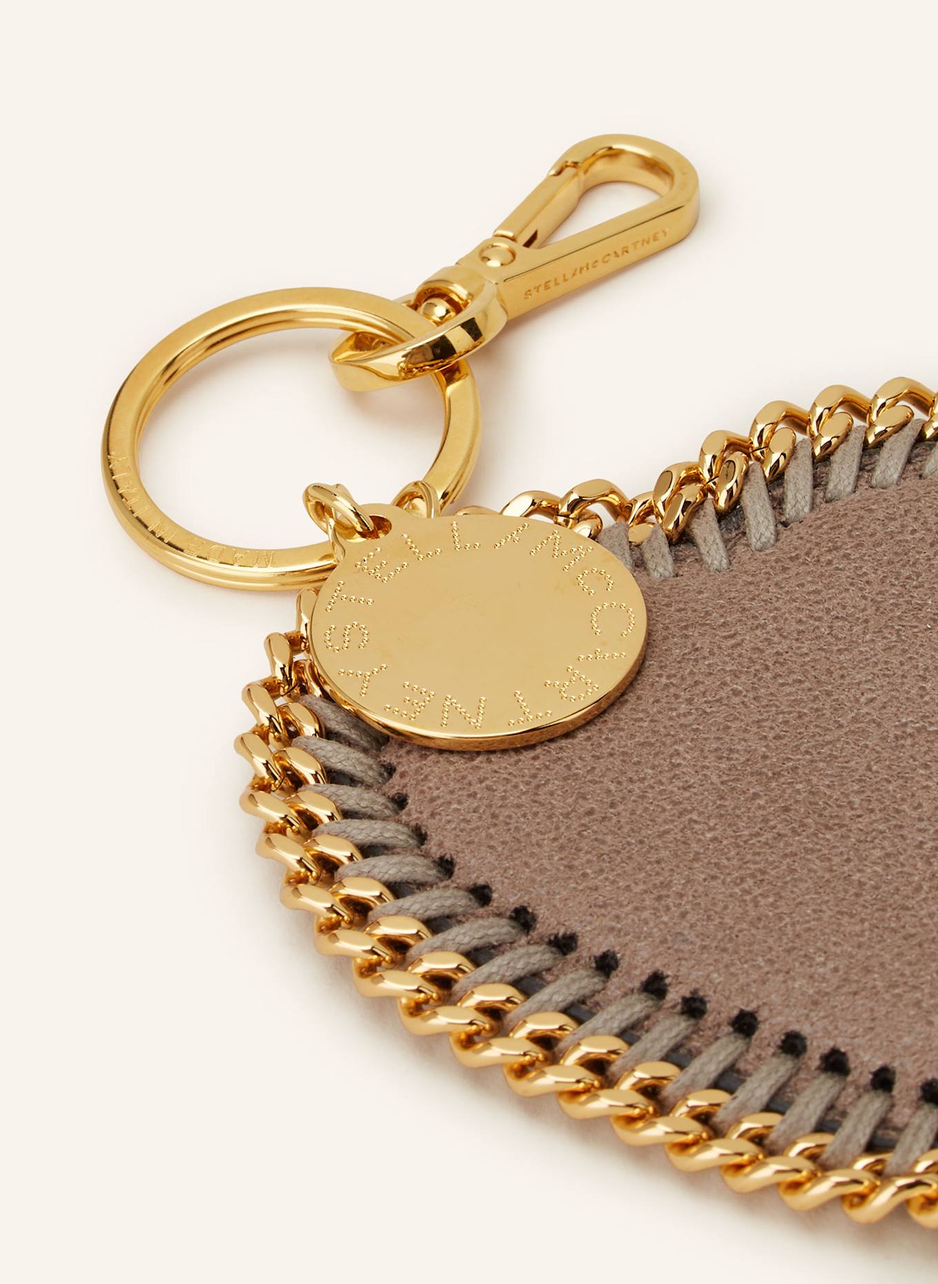 STELLA McCARTNEY Anhänger FALABELLA HEART in Lederoptik: HELLBRAUN/ GOLD