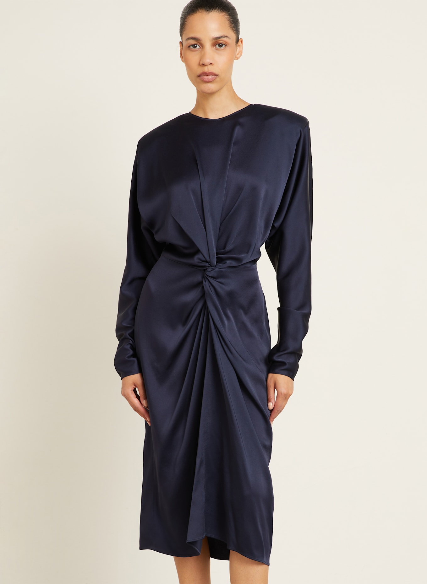 STELLA McCARTNEY Satinkleid: DUNKELBLAU