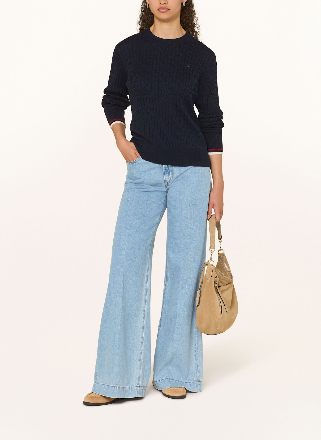 TOMMY HILFIGER Pullover: DUNKELBLAU