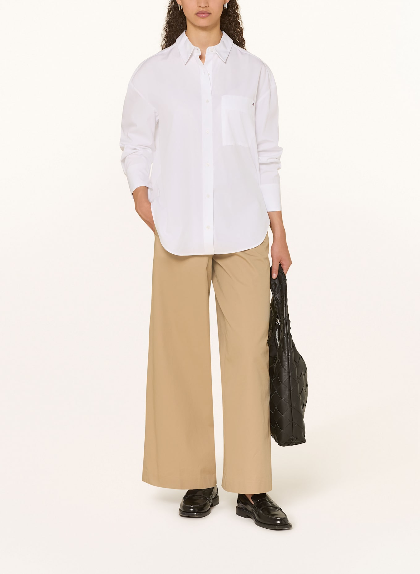 TOMMY HILFIGER Hemdbluse: WEISS