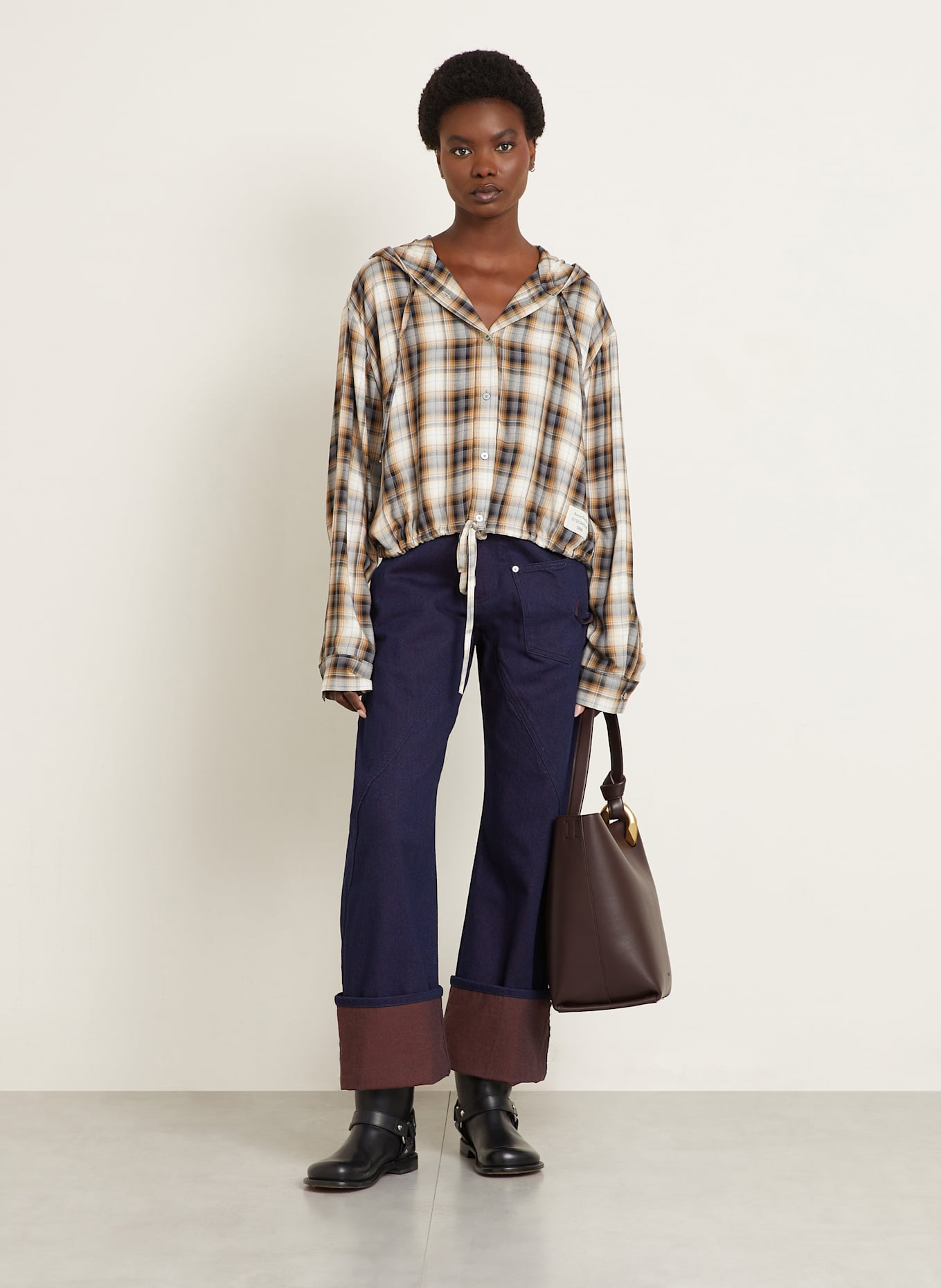 JW ANDERSON Schultertasche THE JWA CORNER: DUNKELBRAUN