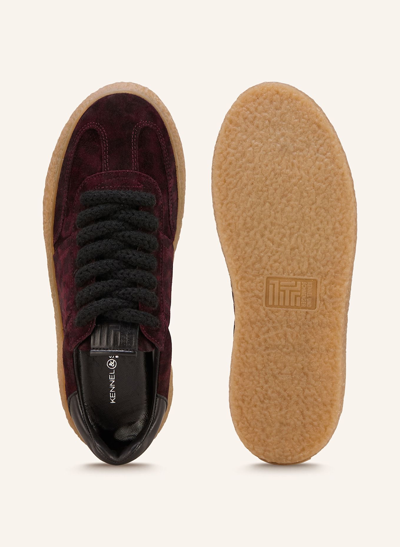 KENNEL & SCHMENGER Sneaker PIT: DUNKELROT/ SCHWARZ