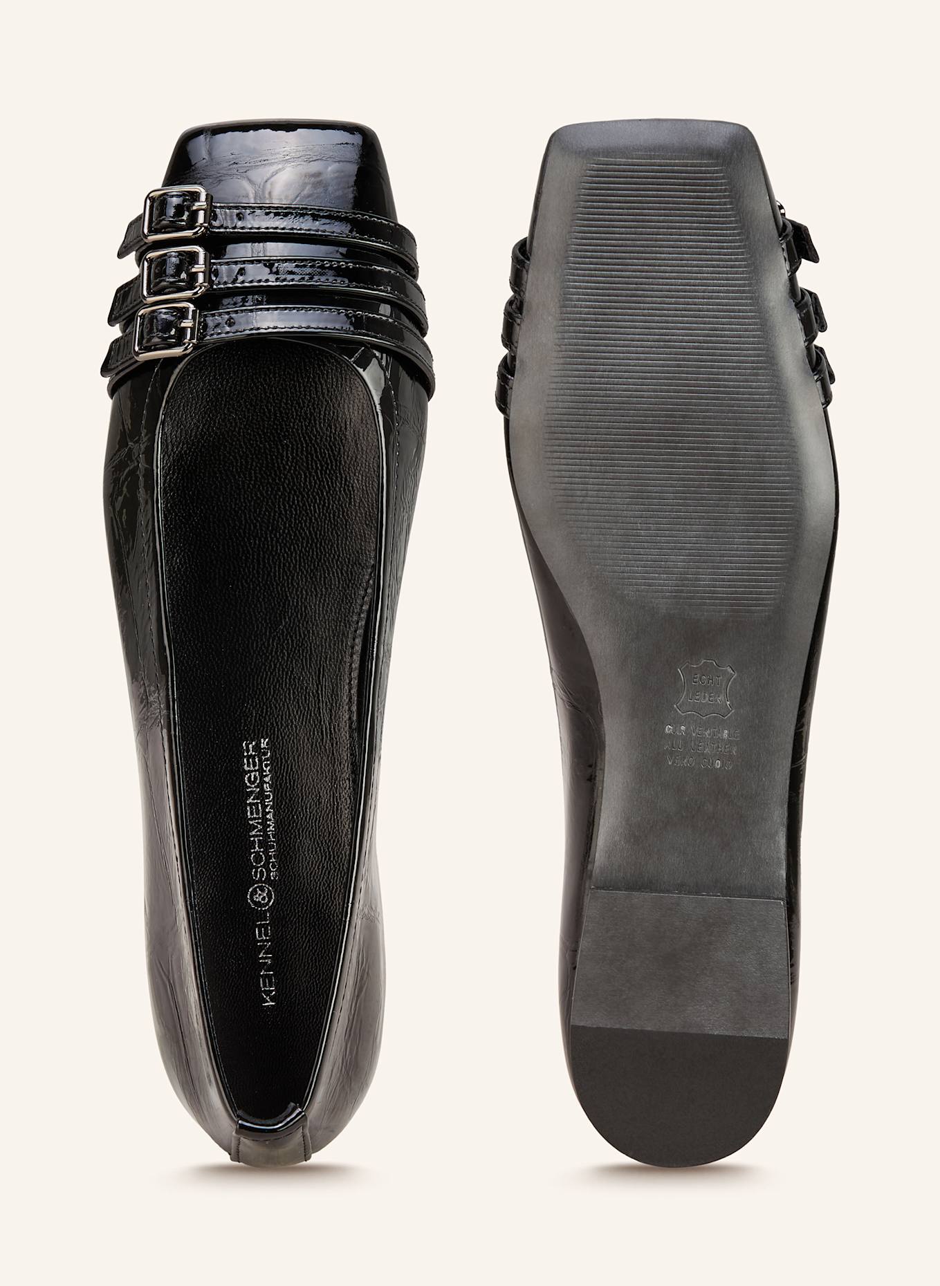 KENNEL & SCHMENGER Lackballerinas LEILA: SCHWARZ