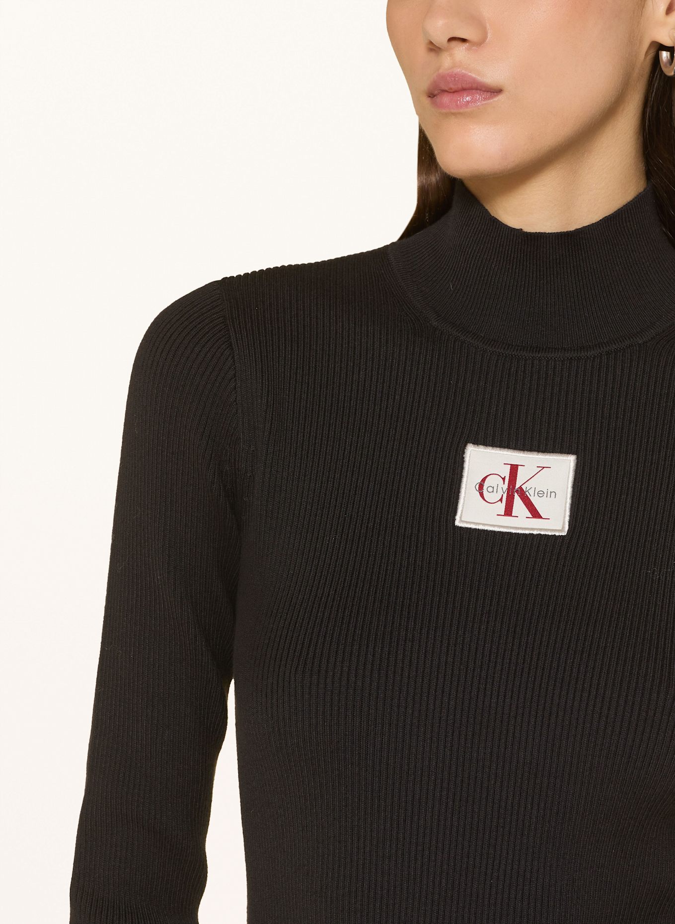 Calvin Klein Jeans Jerseykleid: SCHWARZ