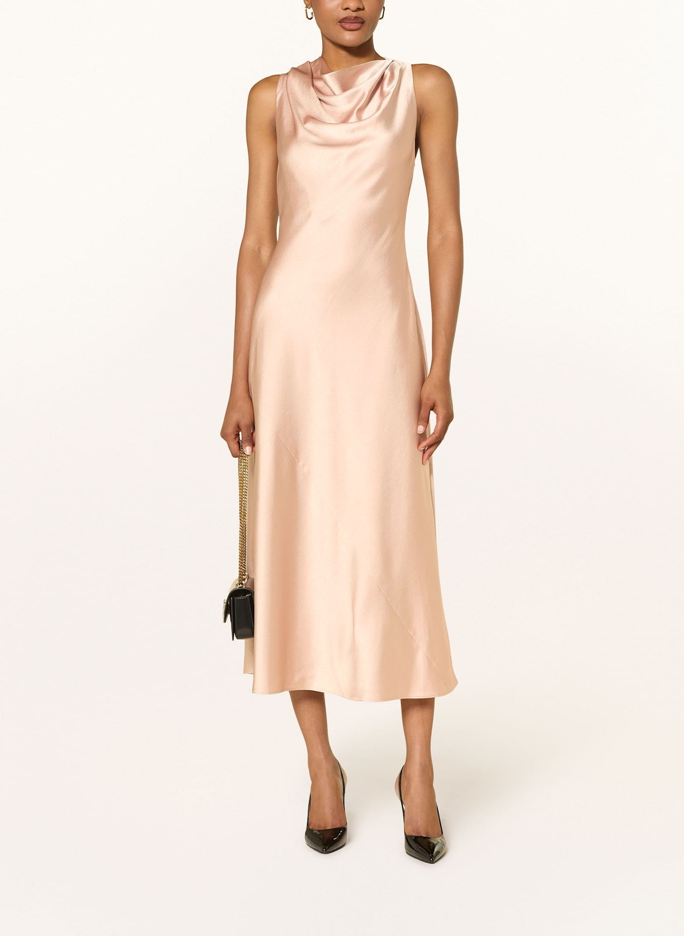 TED BAKER Cocktailkleid LIIMAA aus Satin: HELLORANGE